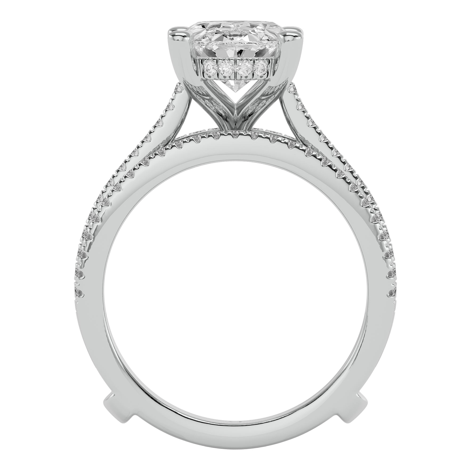 14KT Gold 3.76 Carat Oval Diamond Halo Engagement Ring