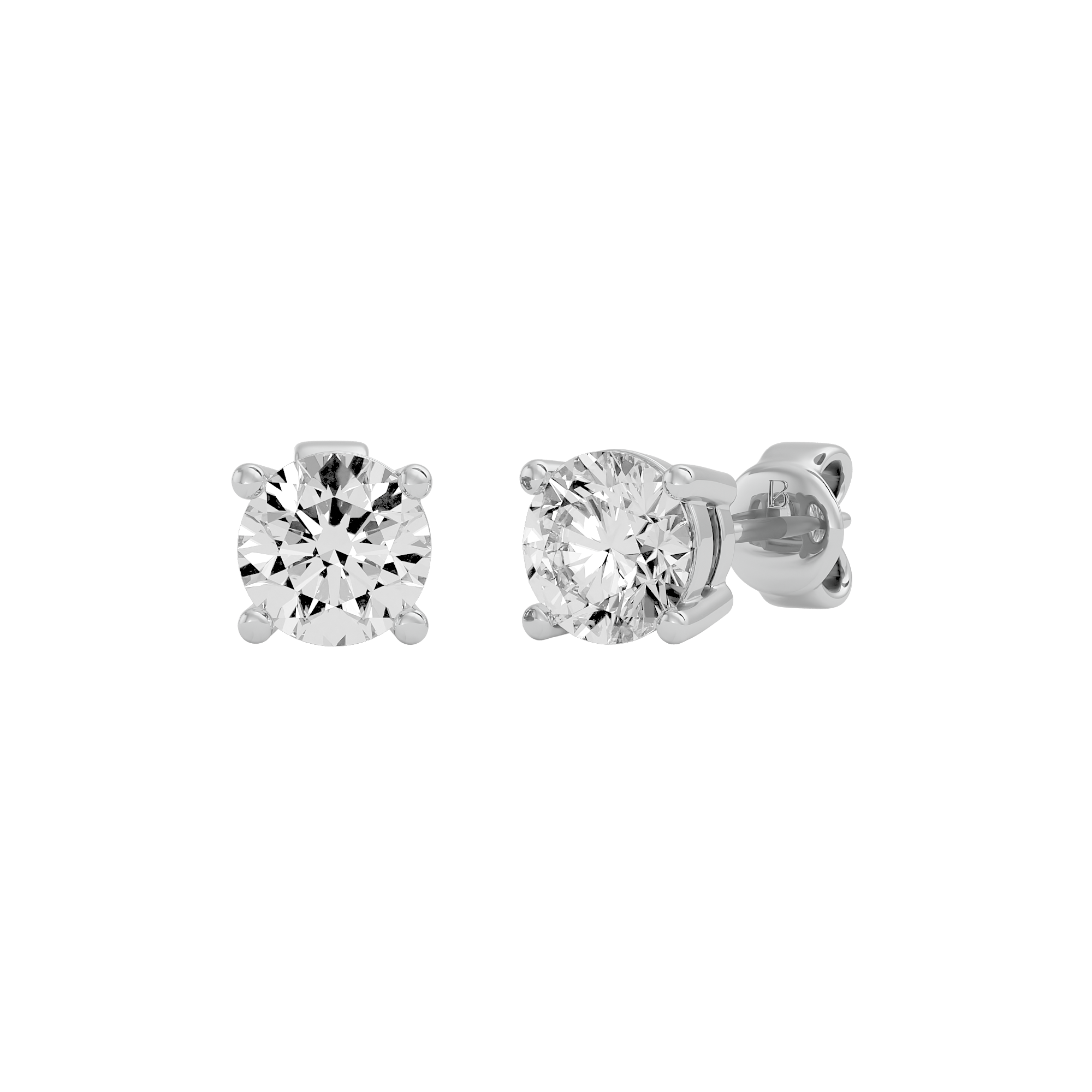 Timeless Elegance Solitaire Lab Grown Diamond Earrings