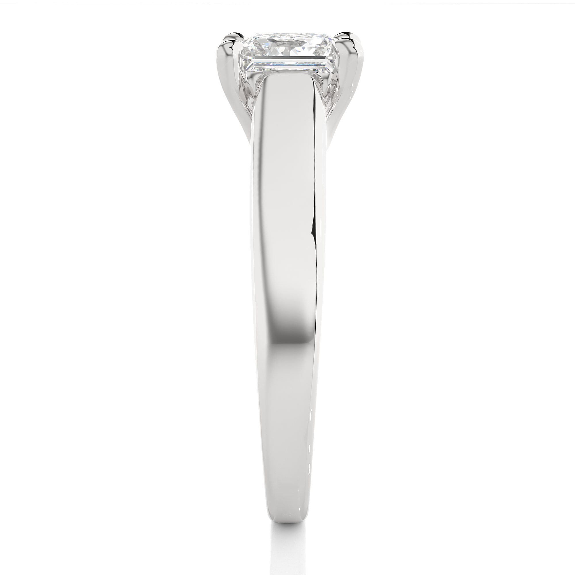 14K White Yellow Rose Gold 1.35 Princess Diamond Ring