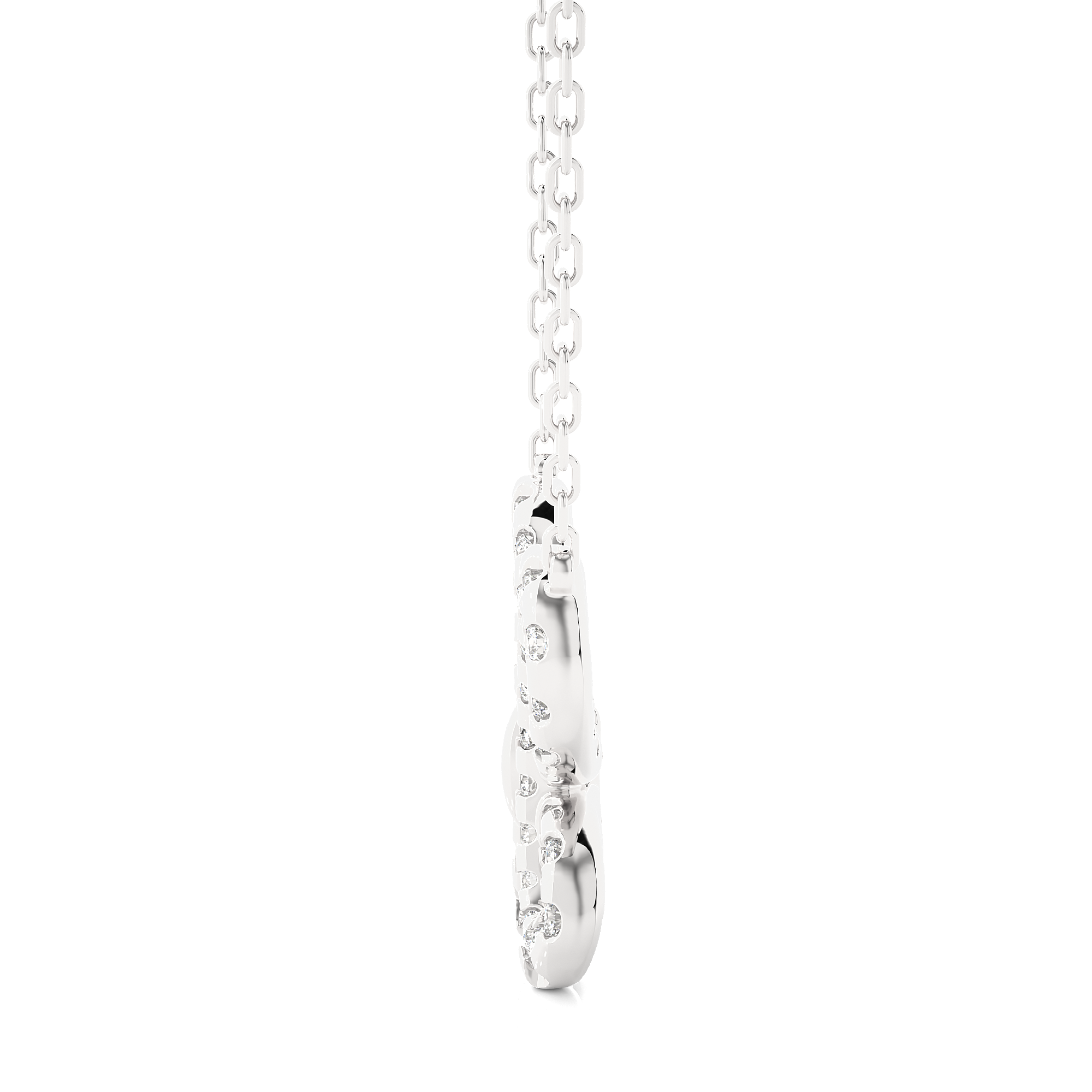 14K White Yellow Rose Gold 0.31 Carat Butterfly Diamond Pendant