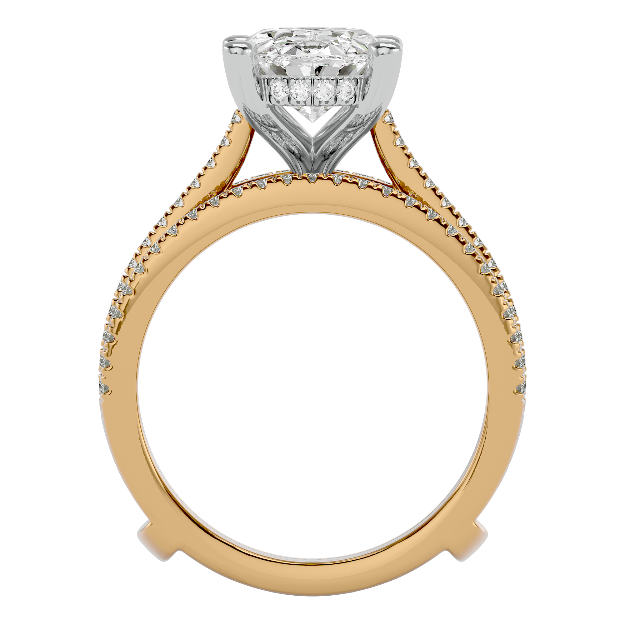 14KT Gold 3.76 Carat Oval Diamond Halo Engagement Ring