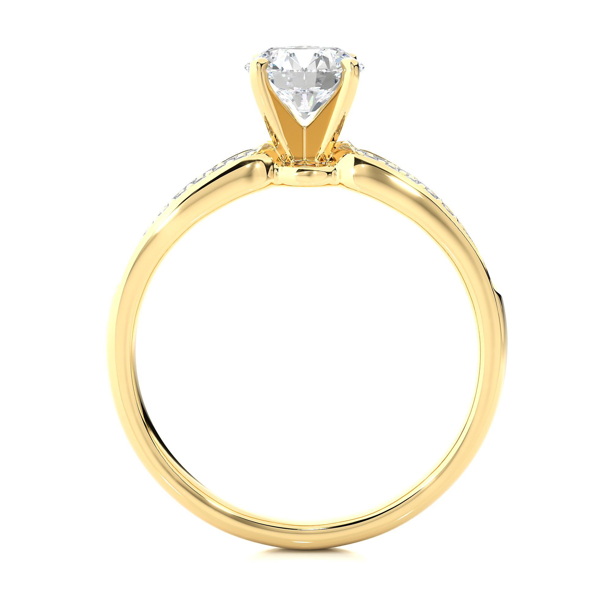 14K White Yellow Rose Gold 1.02 Carat Round Diamond Ring