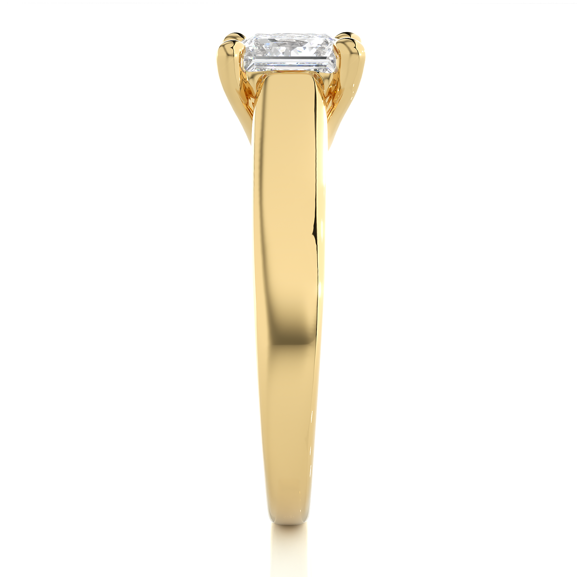 14K White Yellow Rose Gold 1.35 Princess Diamond Ring