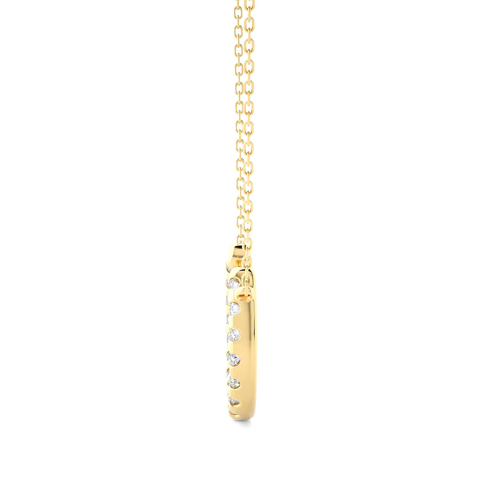 14K White Yellow Rose Gold 0.26 Carat Round Diamond Pendant
