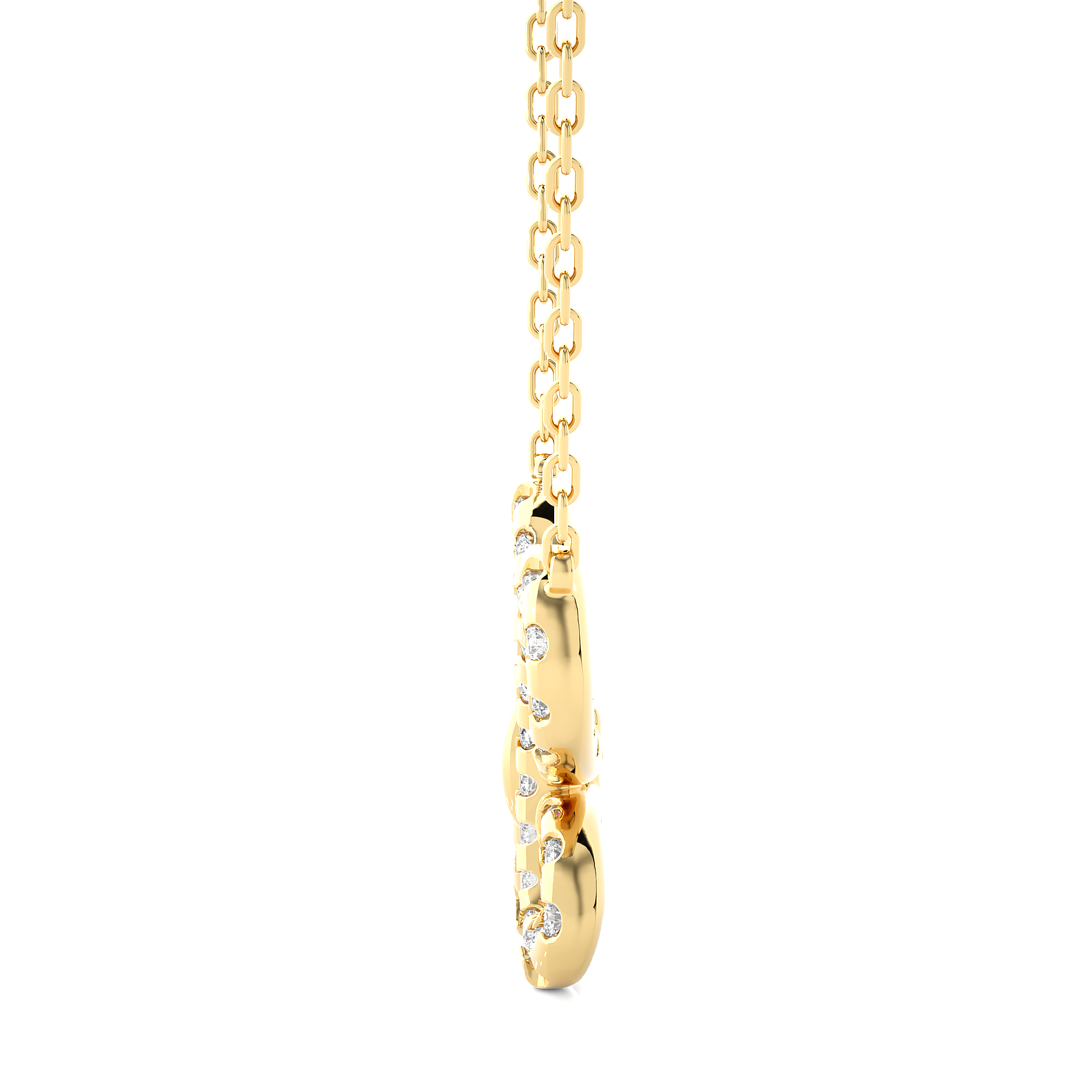 14K White Yellow Rose Gold 0.31 Carat Butterfly Diamond Pendant