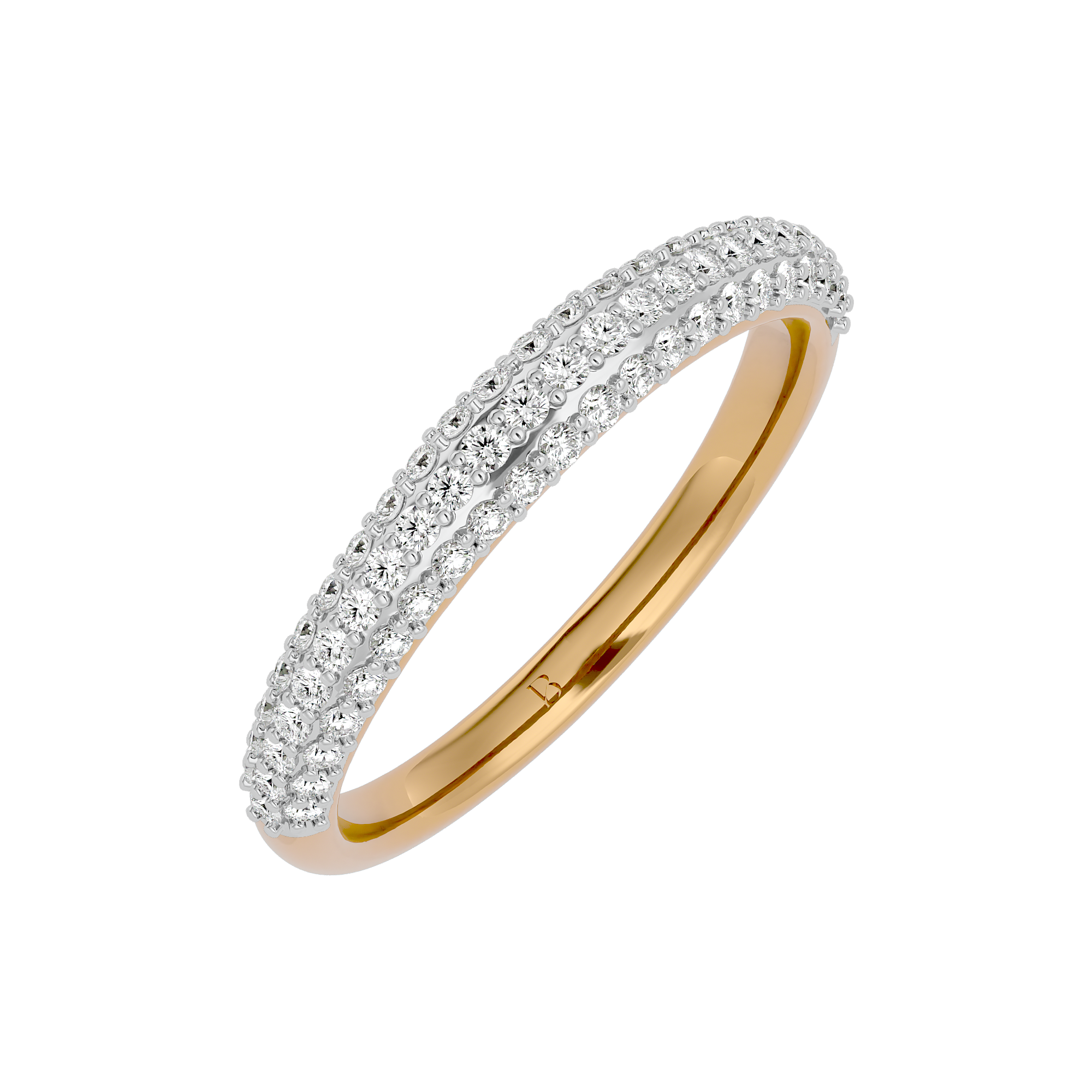 1 Ct Round Cut Diamond Ring Yellow Gold - Blu Diamonds