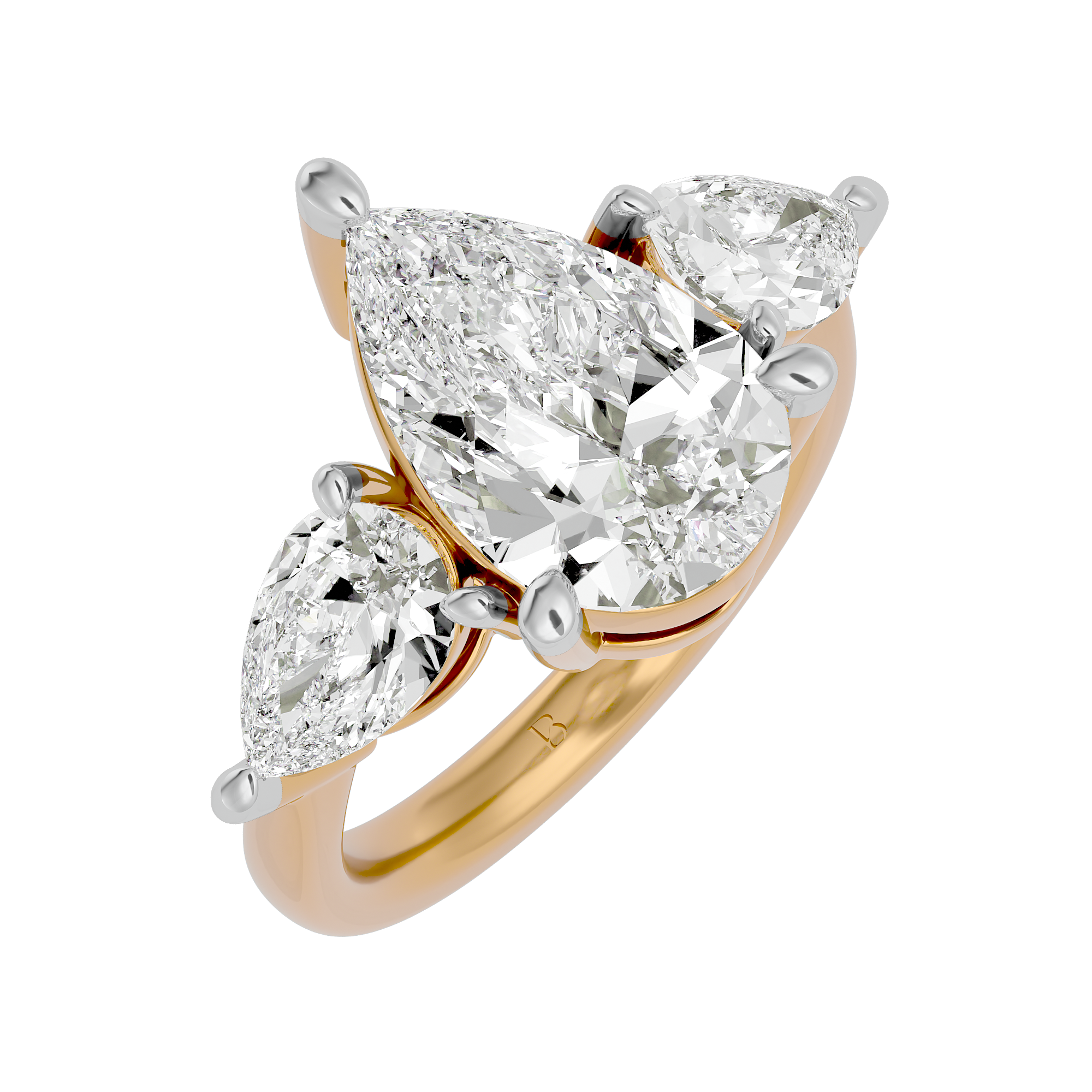 Golden Pear Elegance Ring