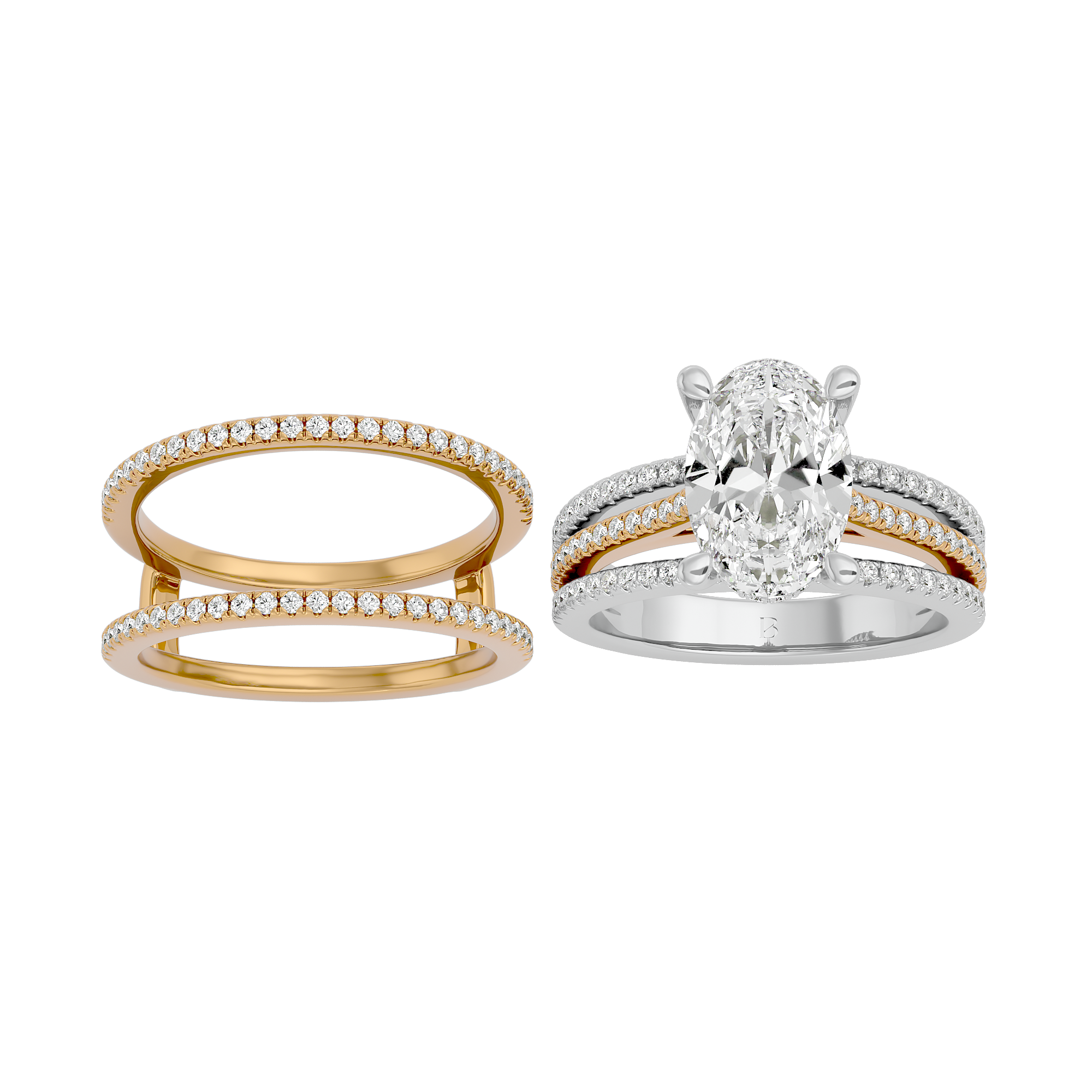 14KT Gold 3.76 Carat Oval Diamond Halo Engagement Ring