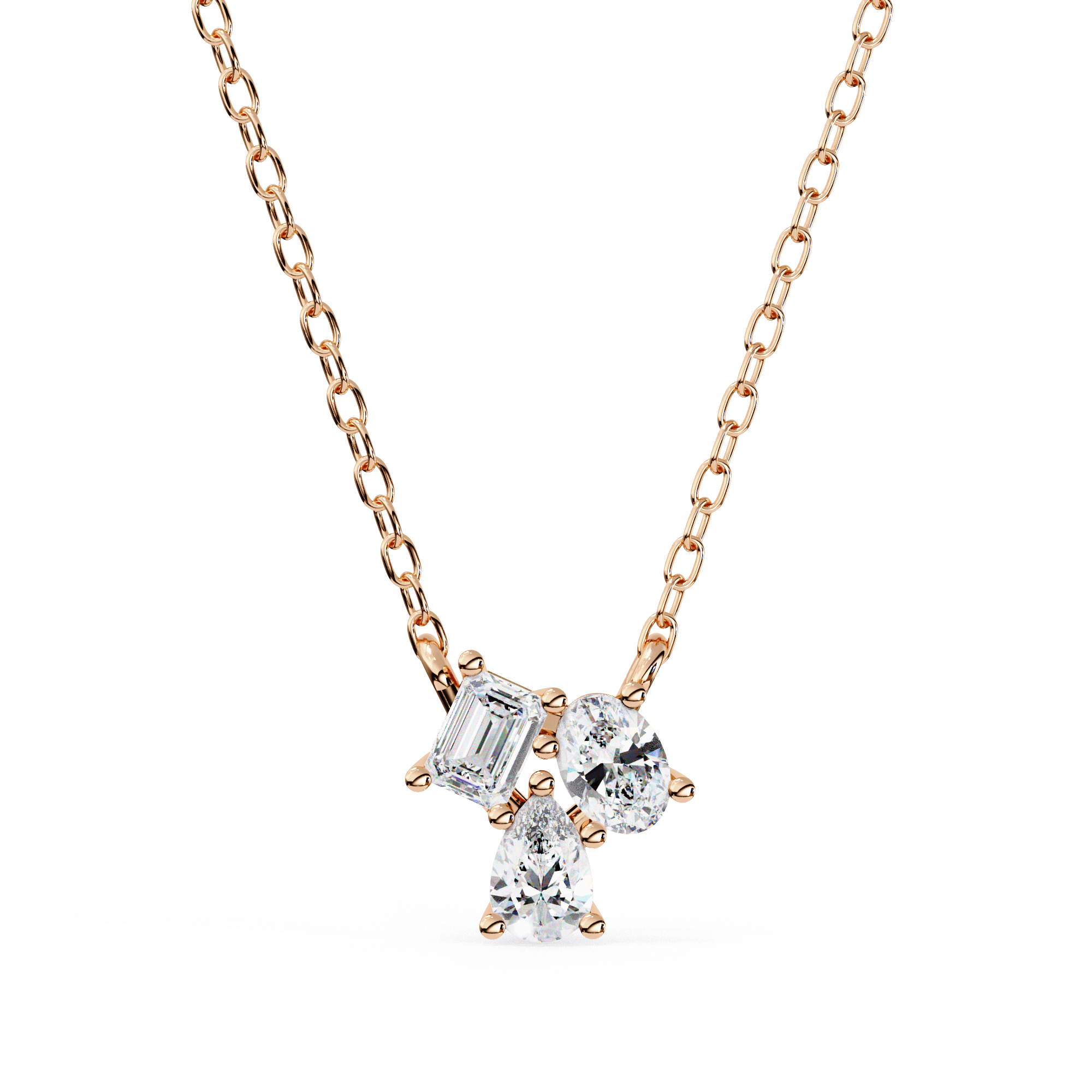 Luminara Trio Diamond Pendant - Blu Jewellery
