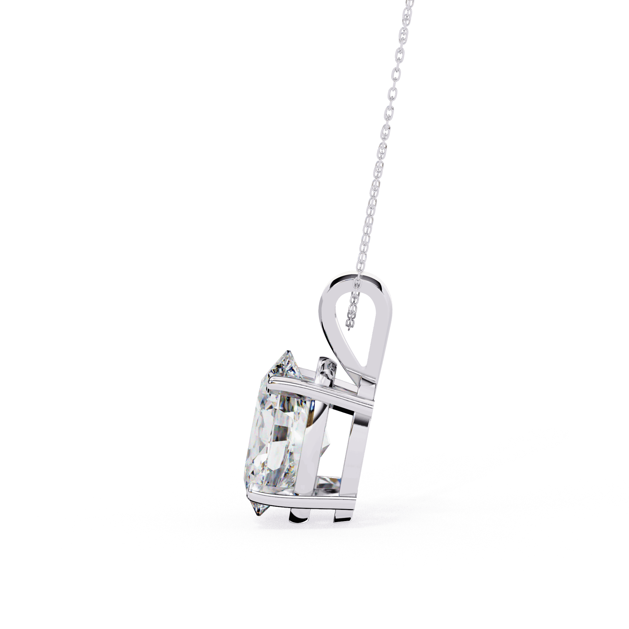 Luxe Oval Diamond Pendant - Blu Jewellery