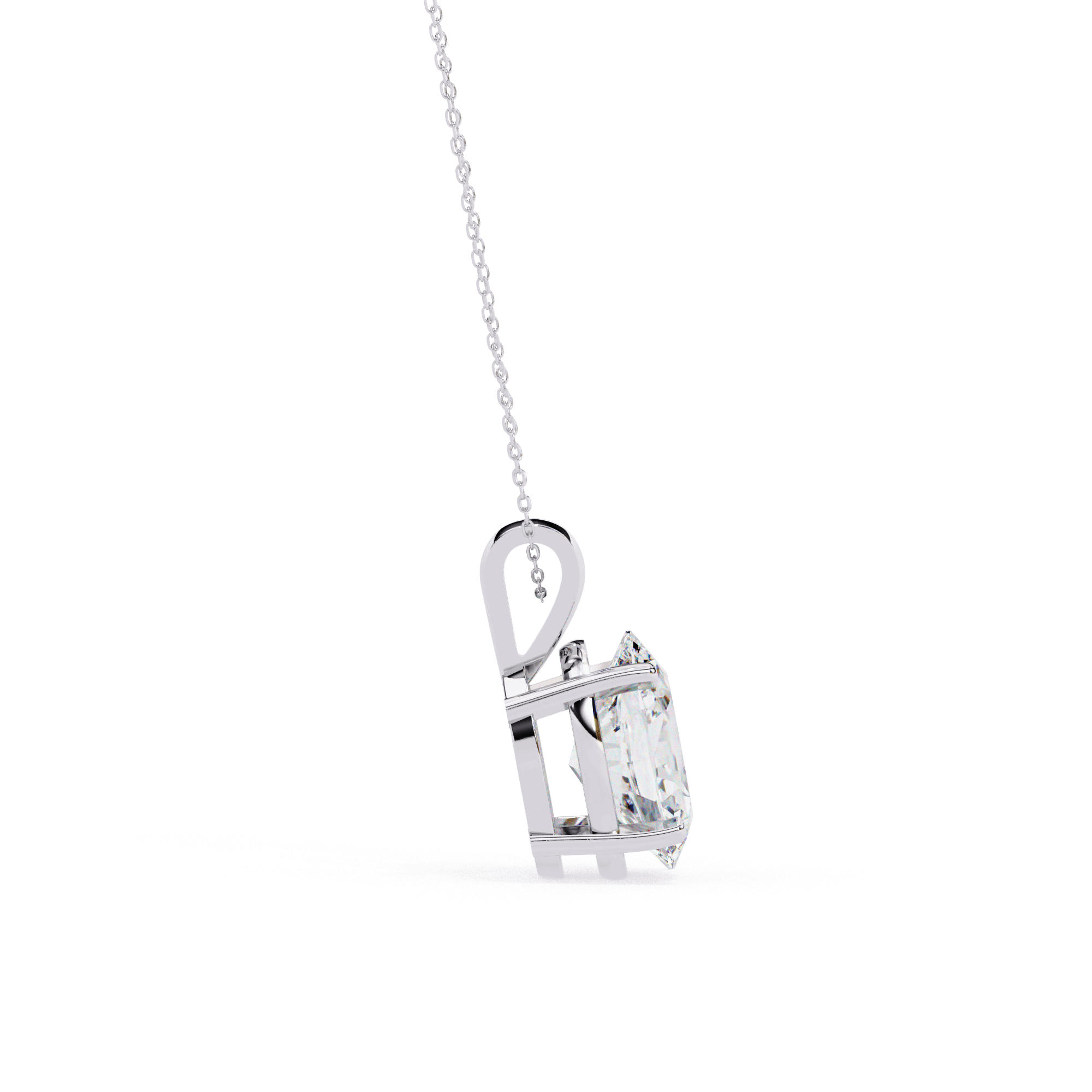 Luxe Oval Diamond Pendant - Blu Jewellery