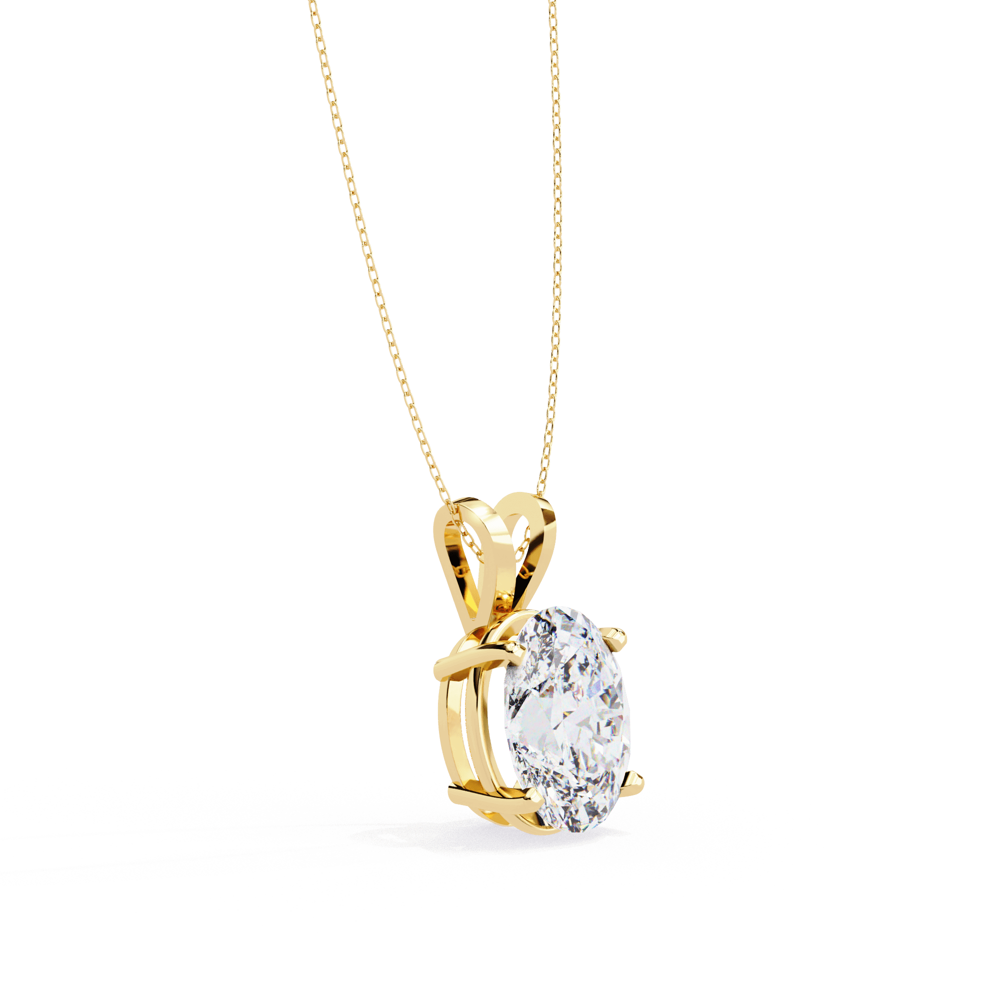 Luxe Oval Diamond Pendant - Blu Jewellery