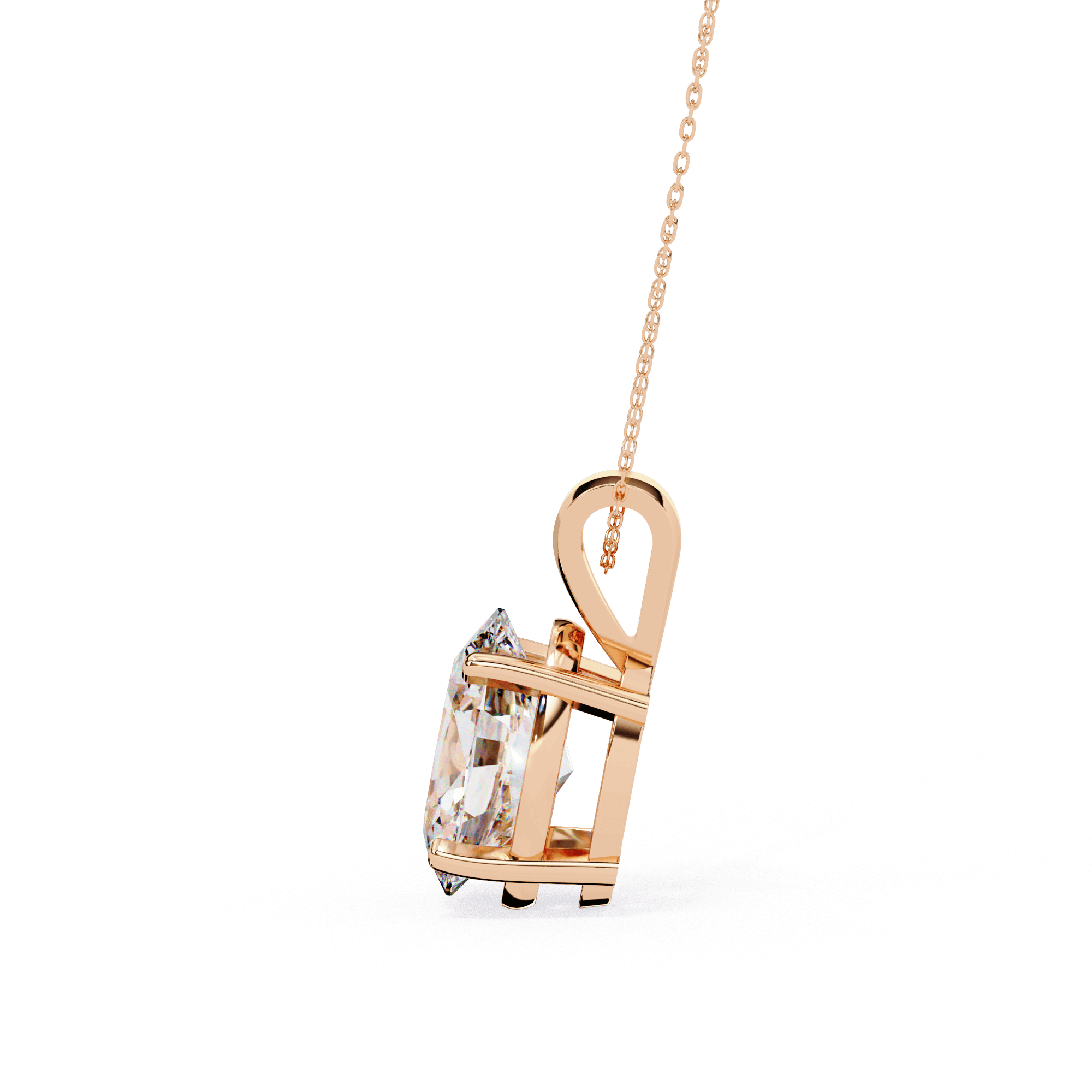 Luxe Oval Diamond Pendant - Blu Jewellery