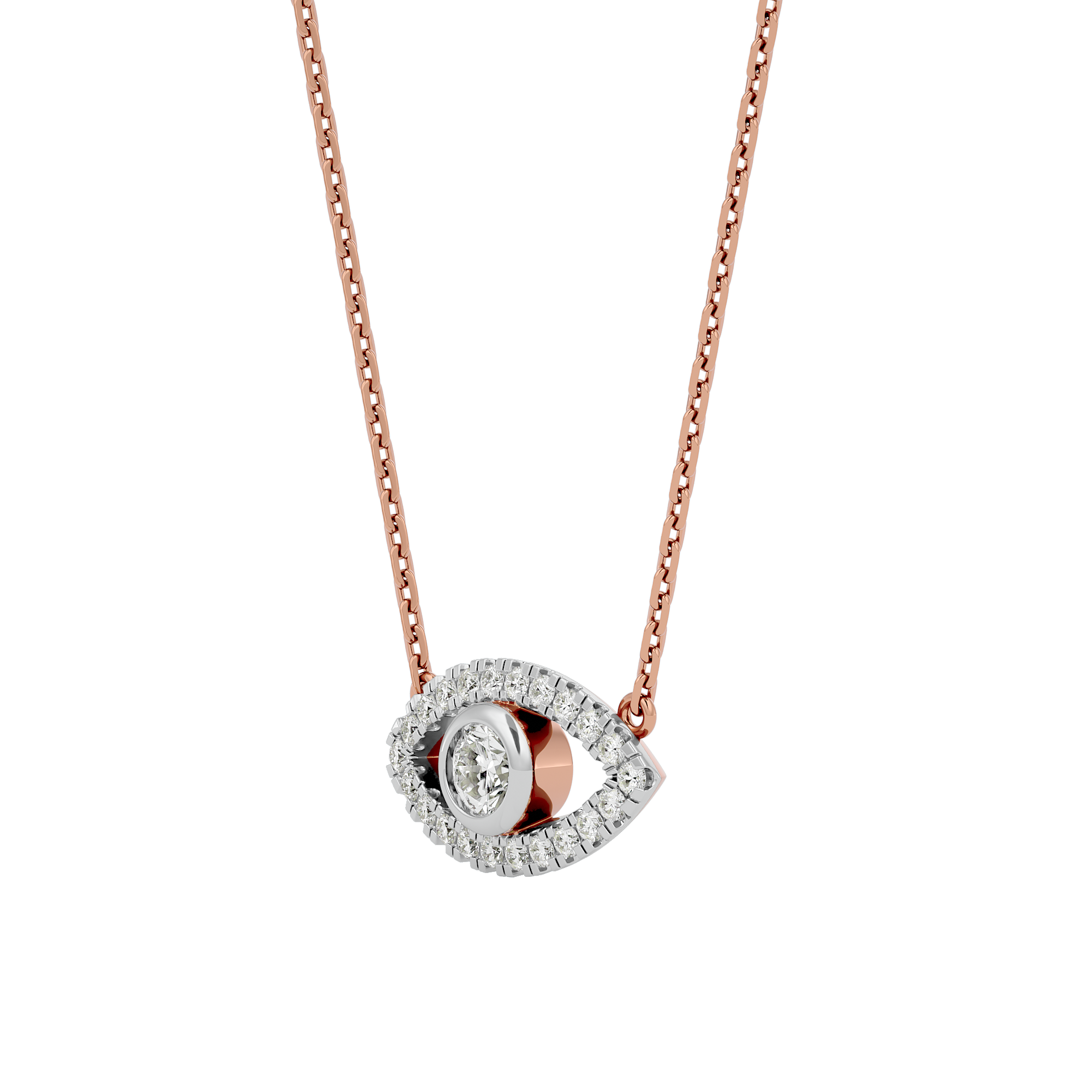 Evil Eye Solitaire Pendant
