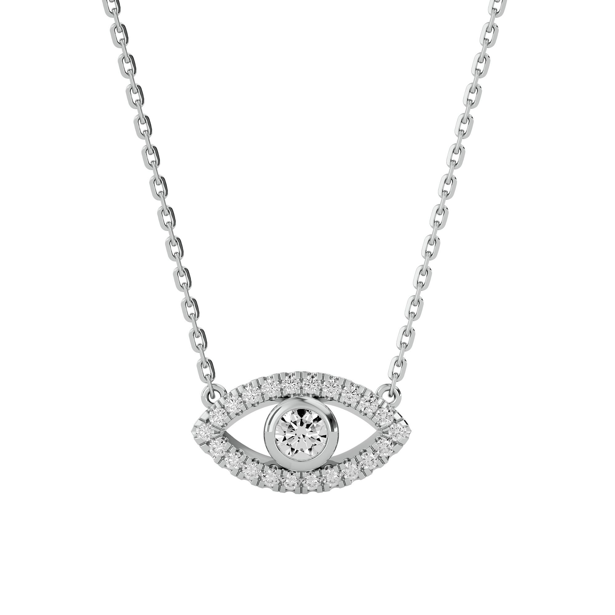 Evil Eye Solitaire Pendant