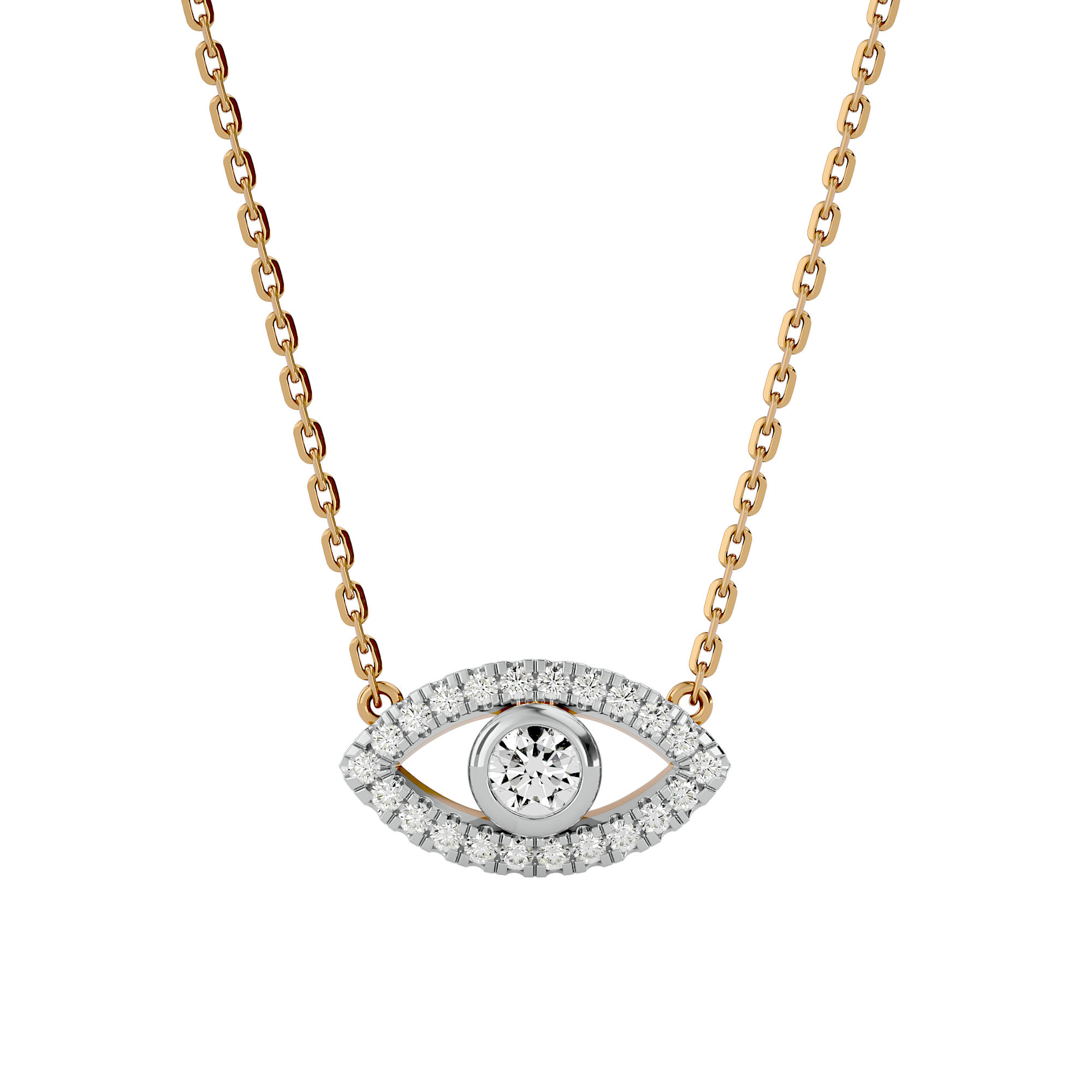 Evil Eye Solitaire Pendant