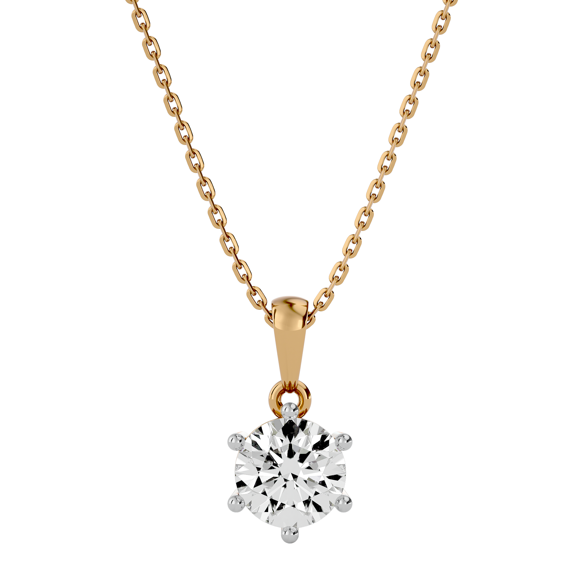 Circle of Light Solitaire Pendant