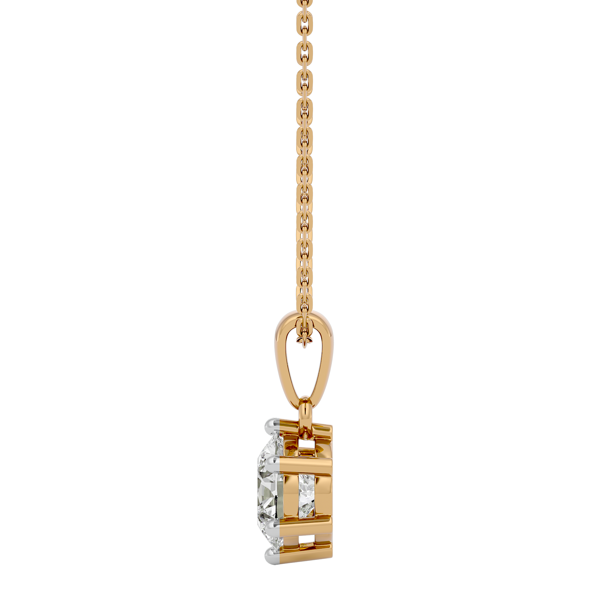 Circle of Light Solitaire Pendant
