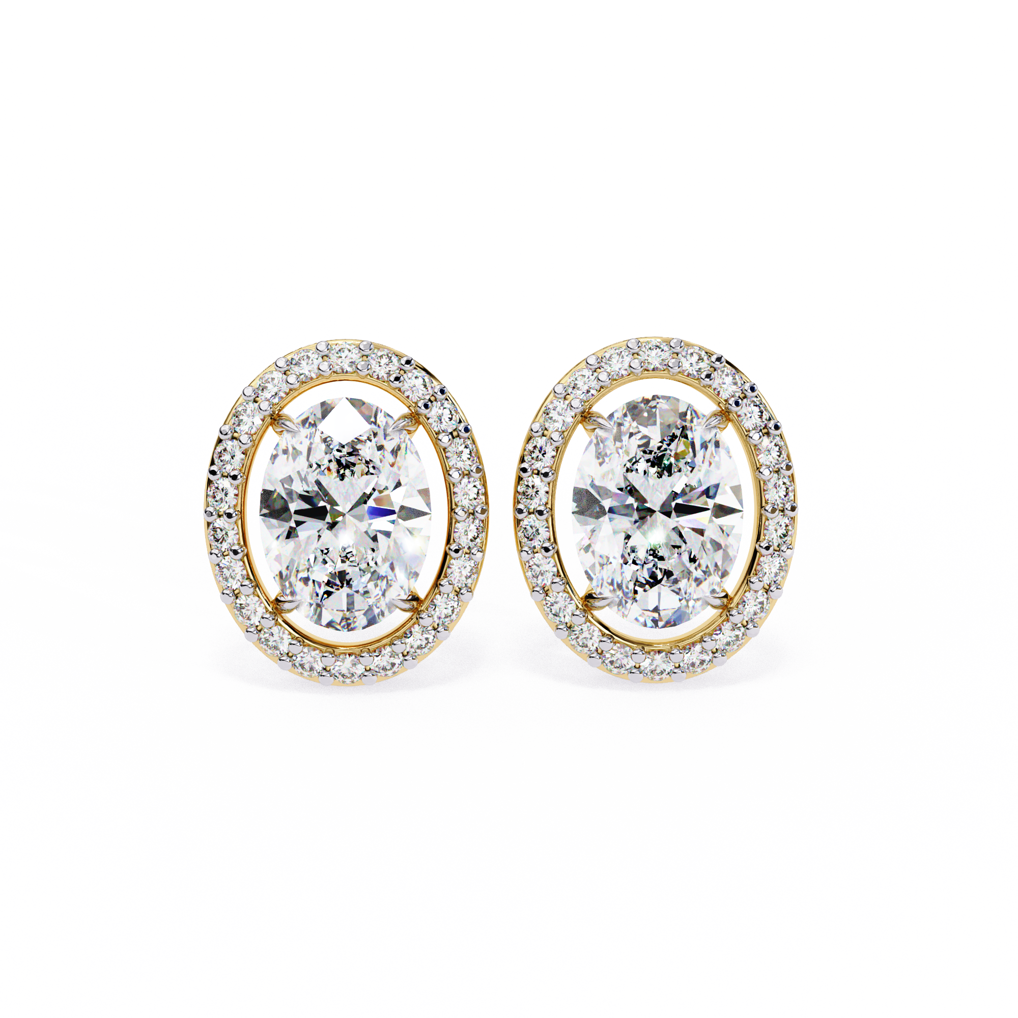 Verona Oval Diamond Earrings