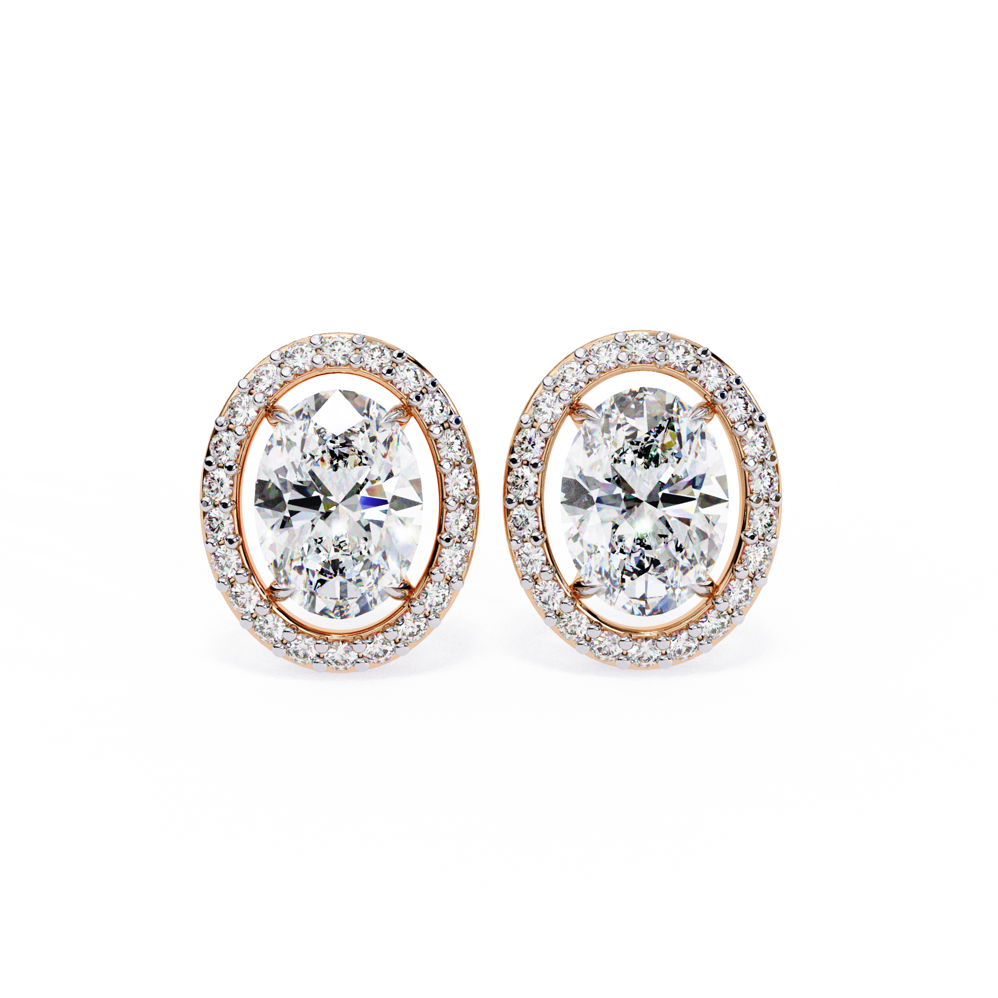 Verona Oval Diamond Earrings