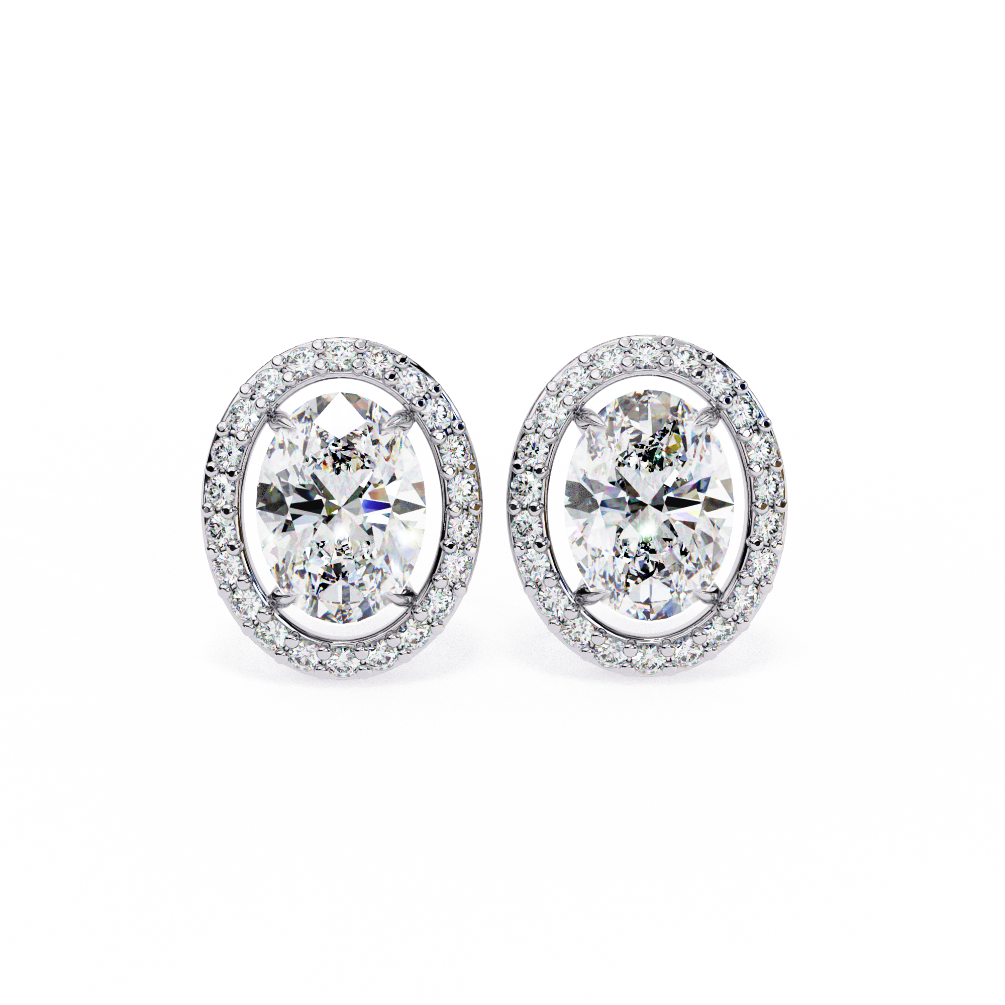 Verona Oval Diamond Earrings