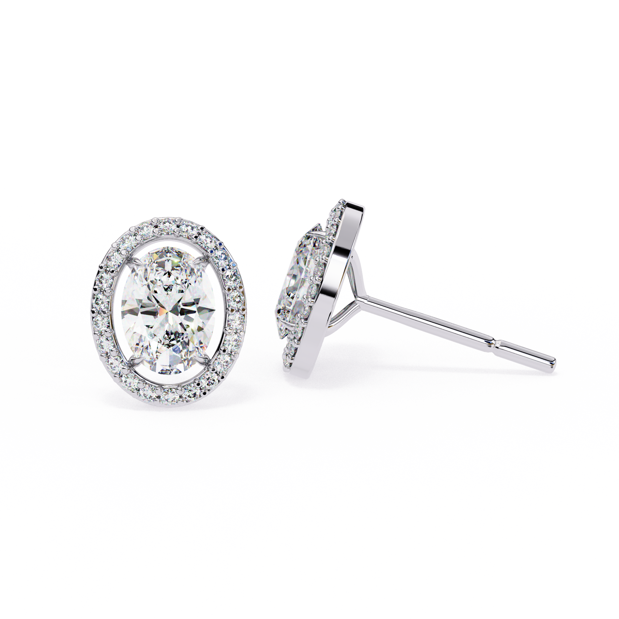 Verona Oval Diamond Earrings