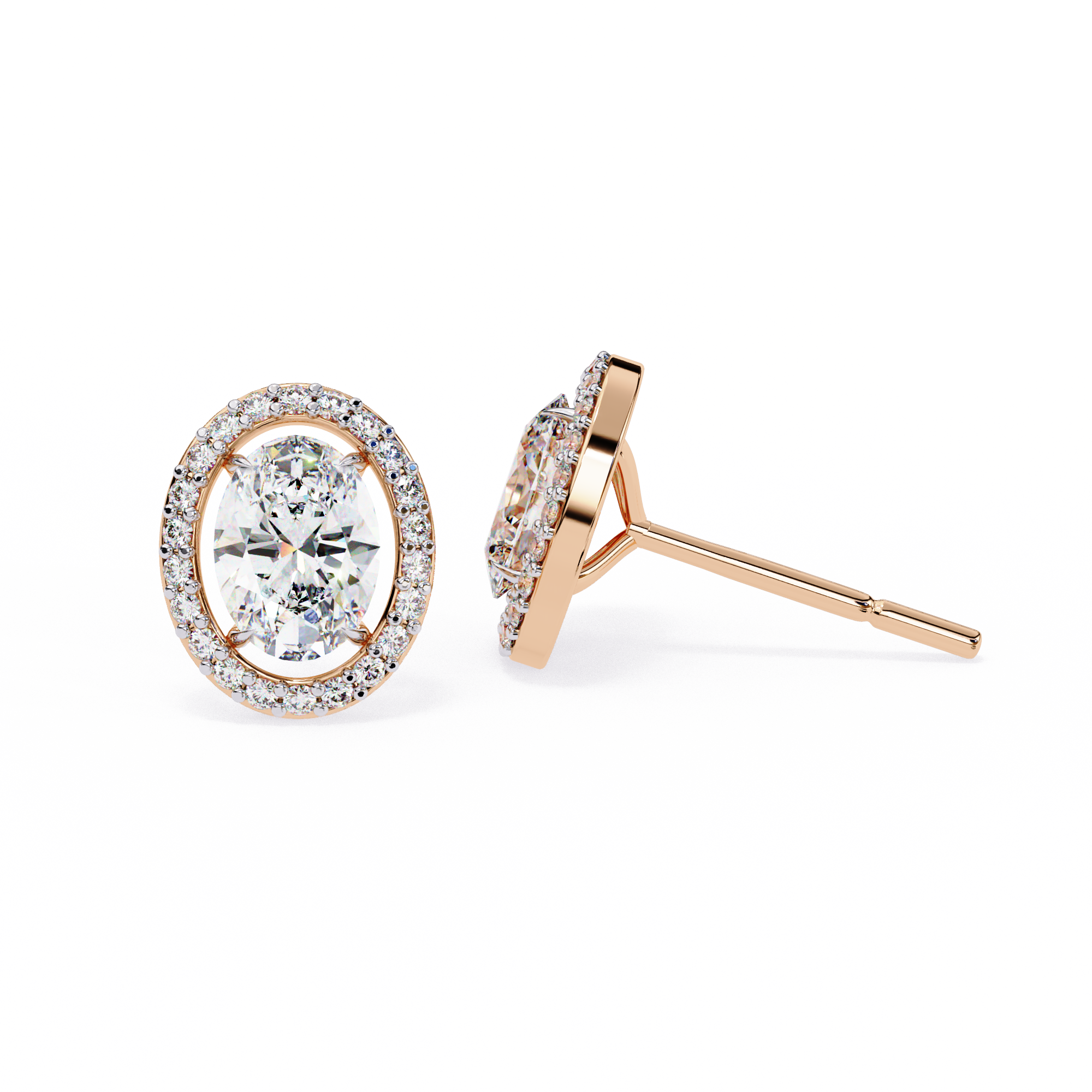 Verona Oval Diamond Earrings