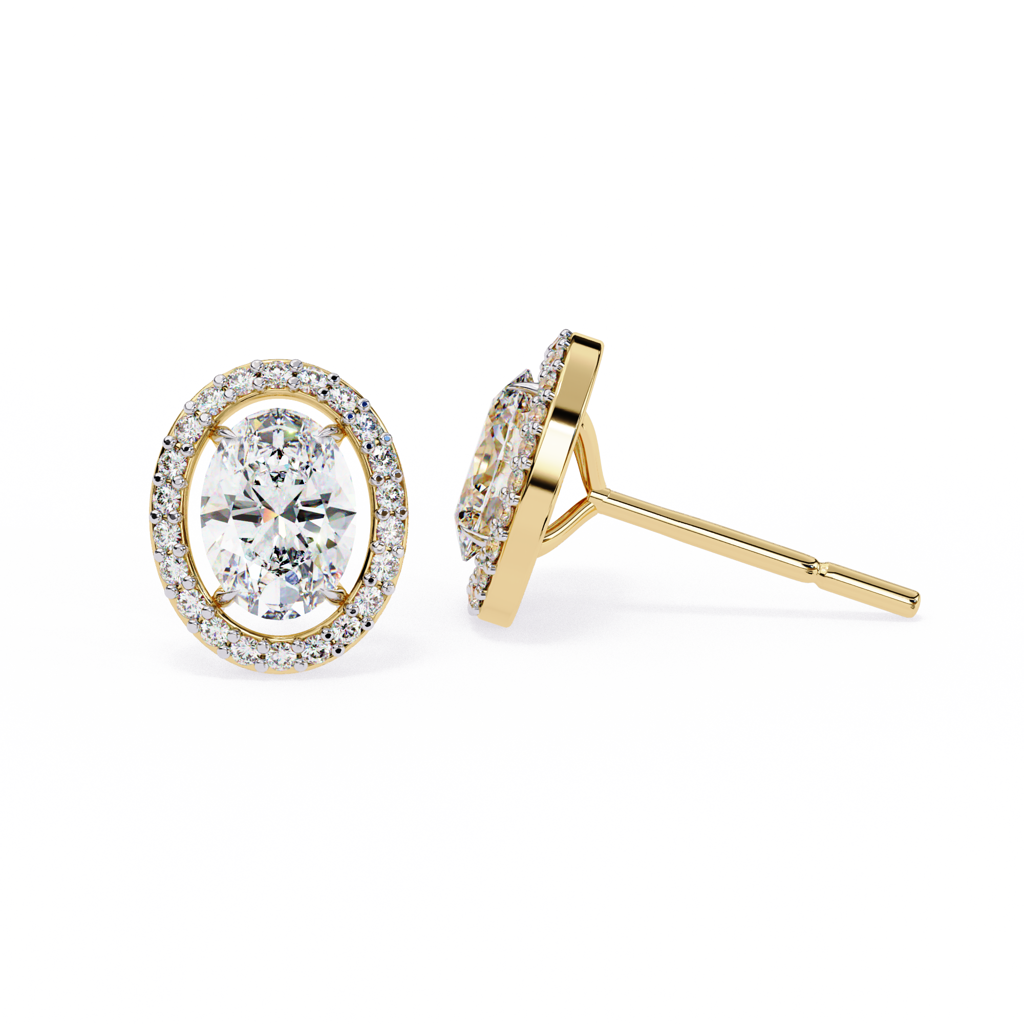 Verona Oval Diamond Earrings