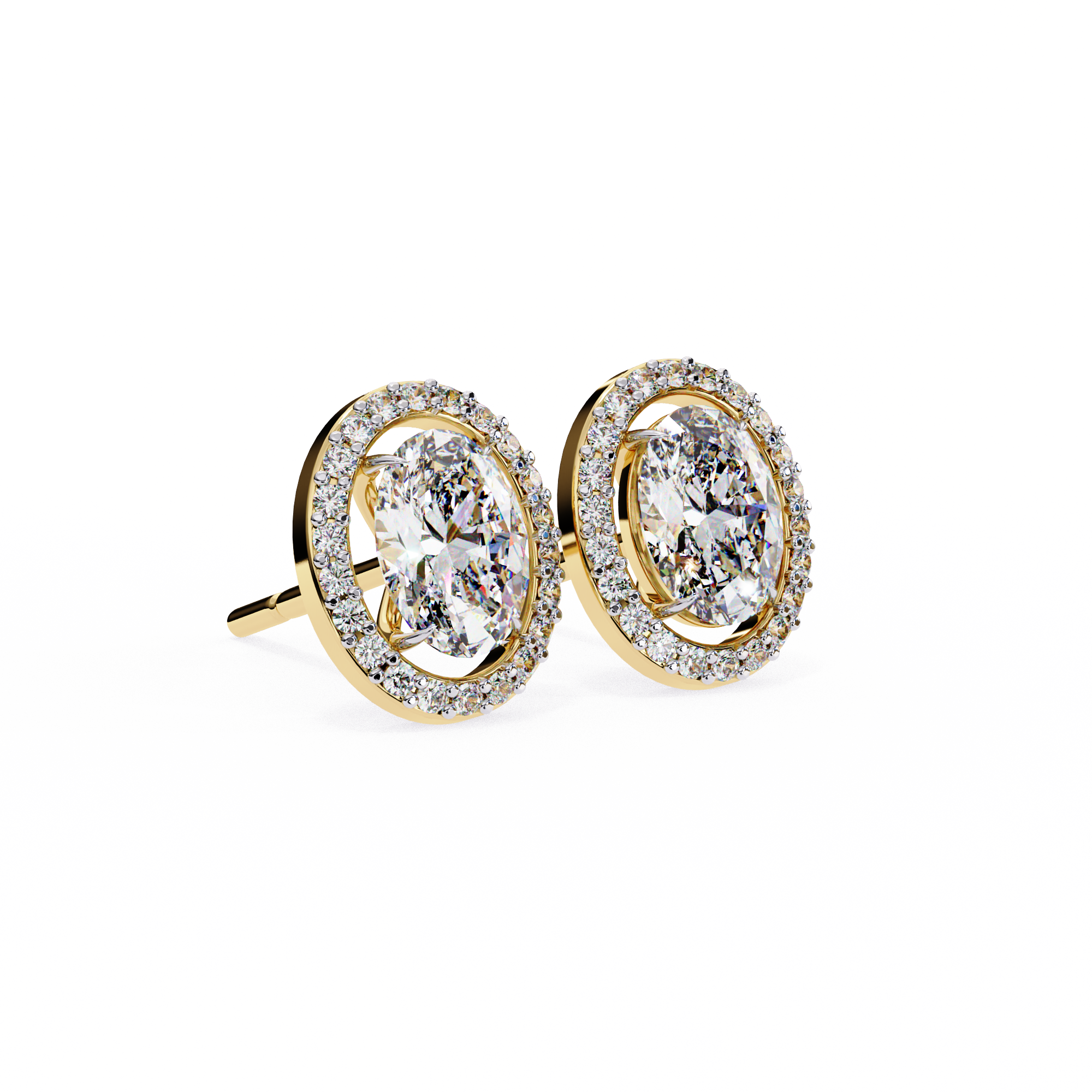 Verona Oval Diamond Earrings