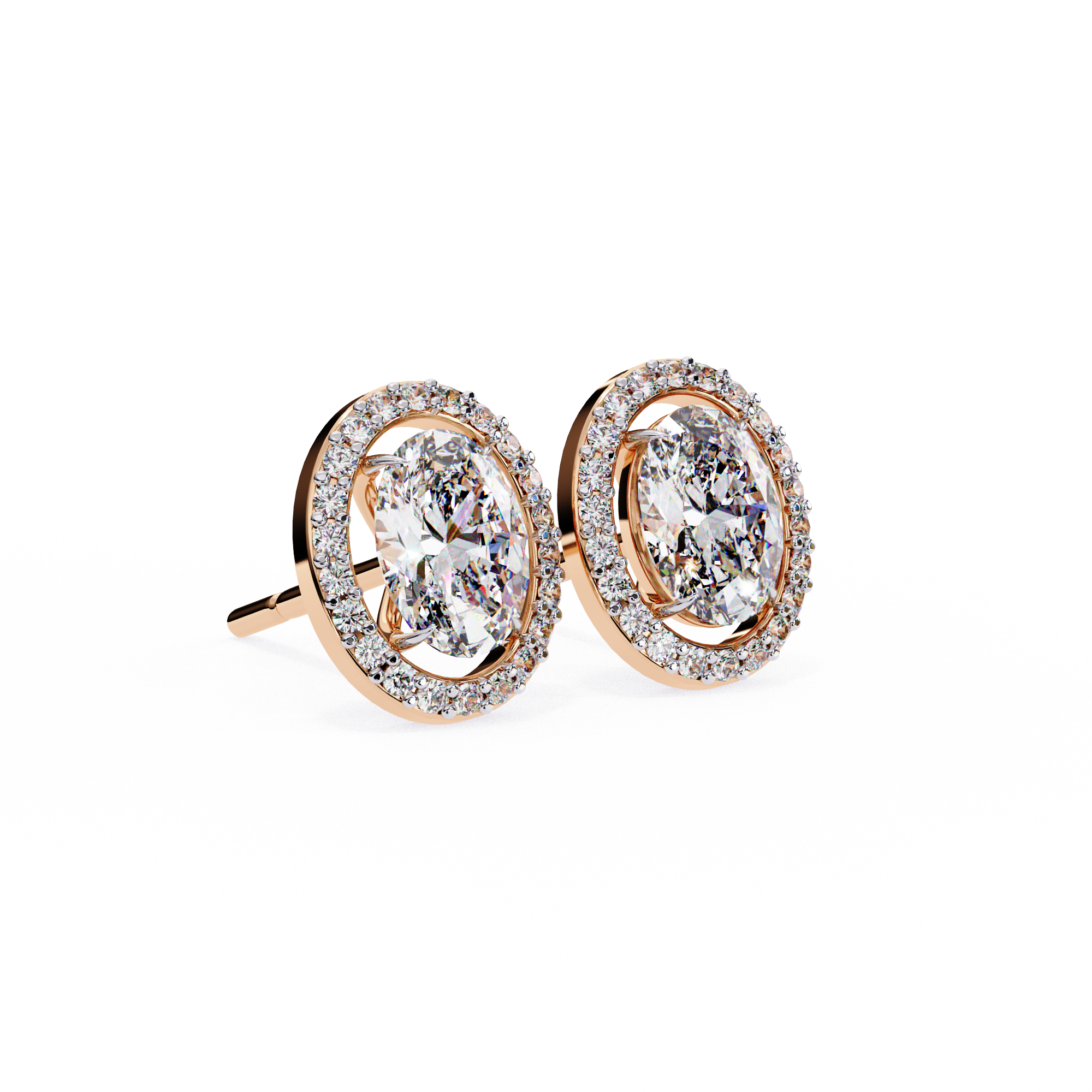 Verona Oval Diamond Earrings