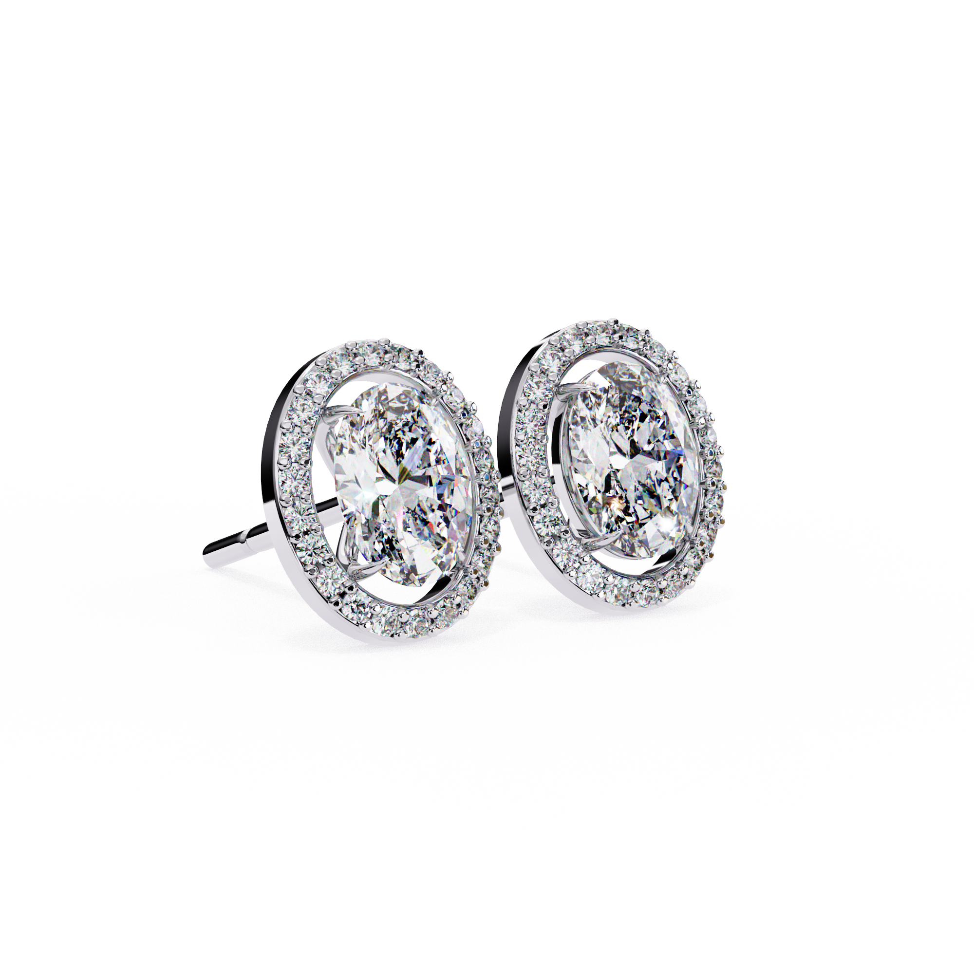 Verona Oval Diamond Earrings