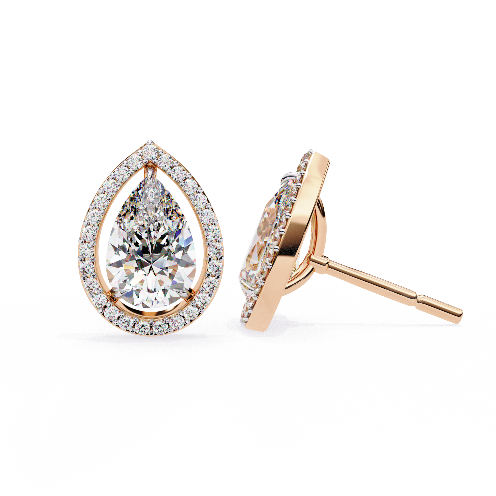 Elara Pear Diamond Earrings