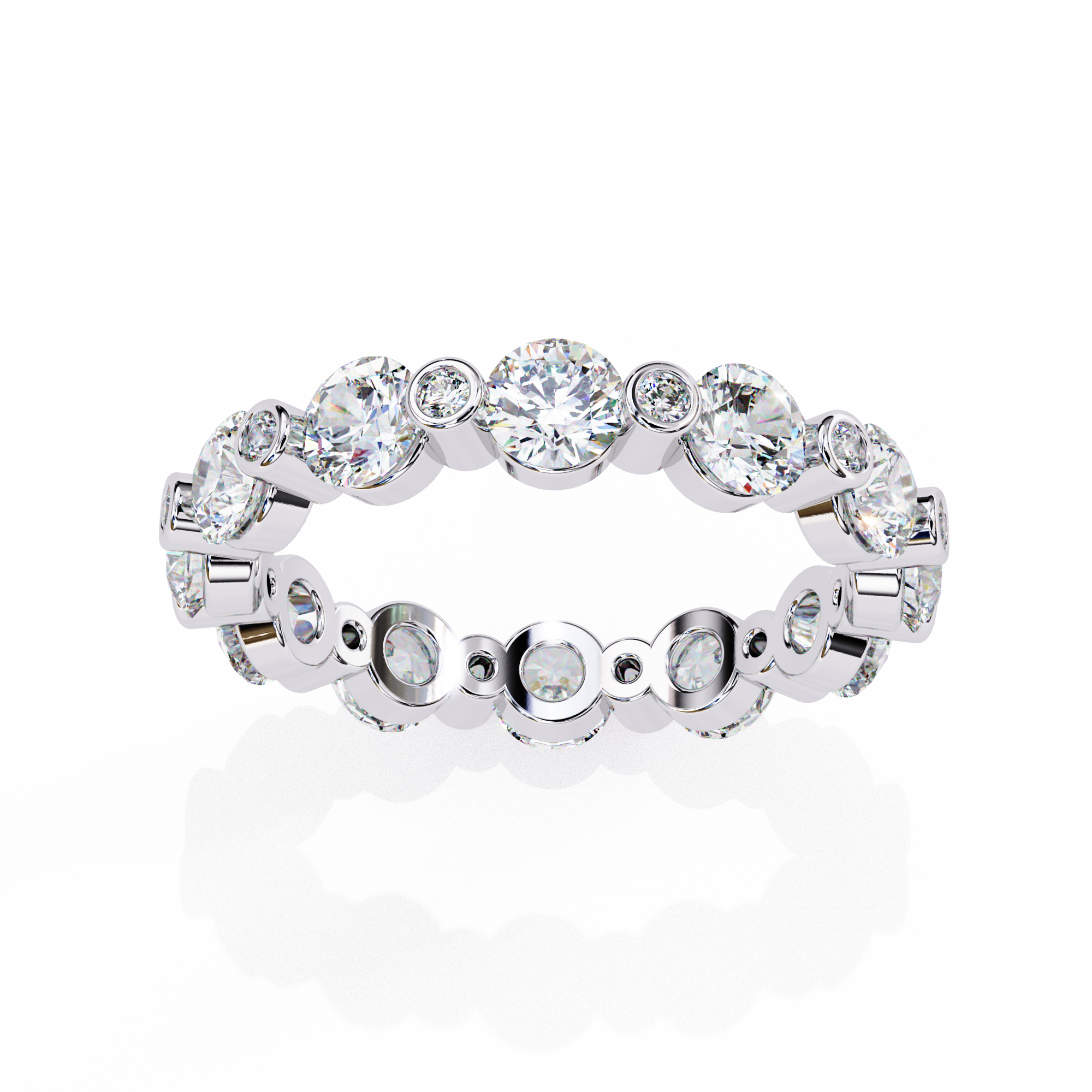 Luxe Round Diamond Eternity Wedding Ring