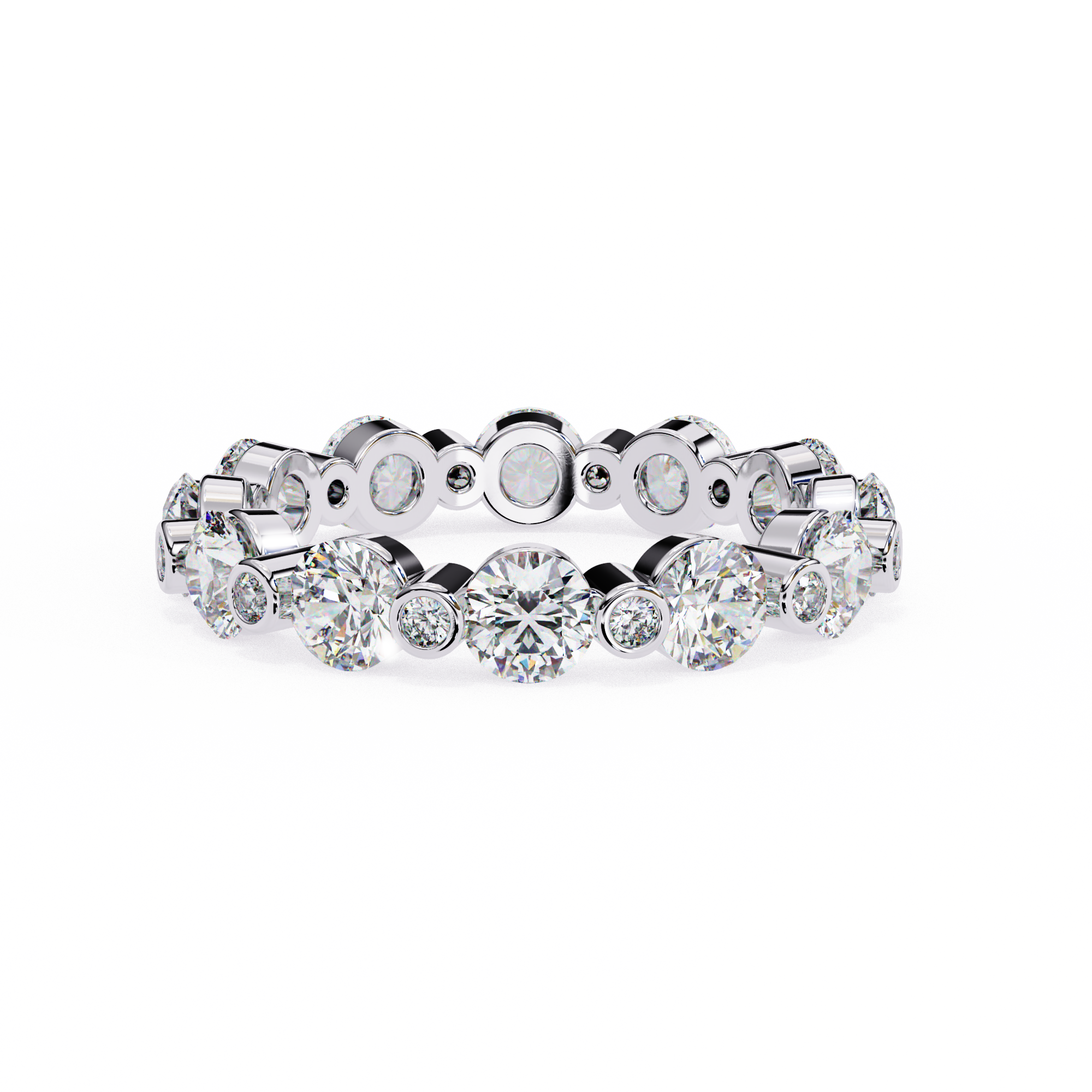 Luxe Round Diamond Eternity Wedding Ring