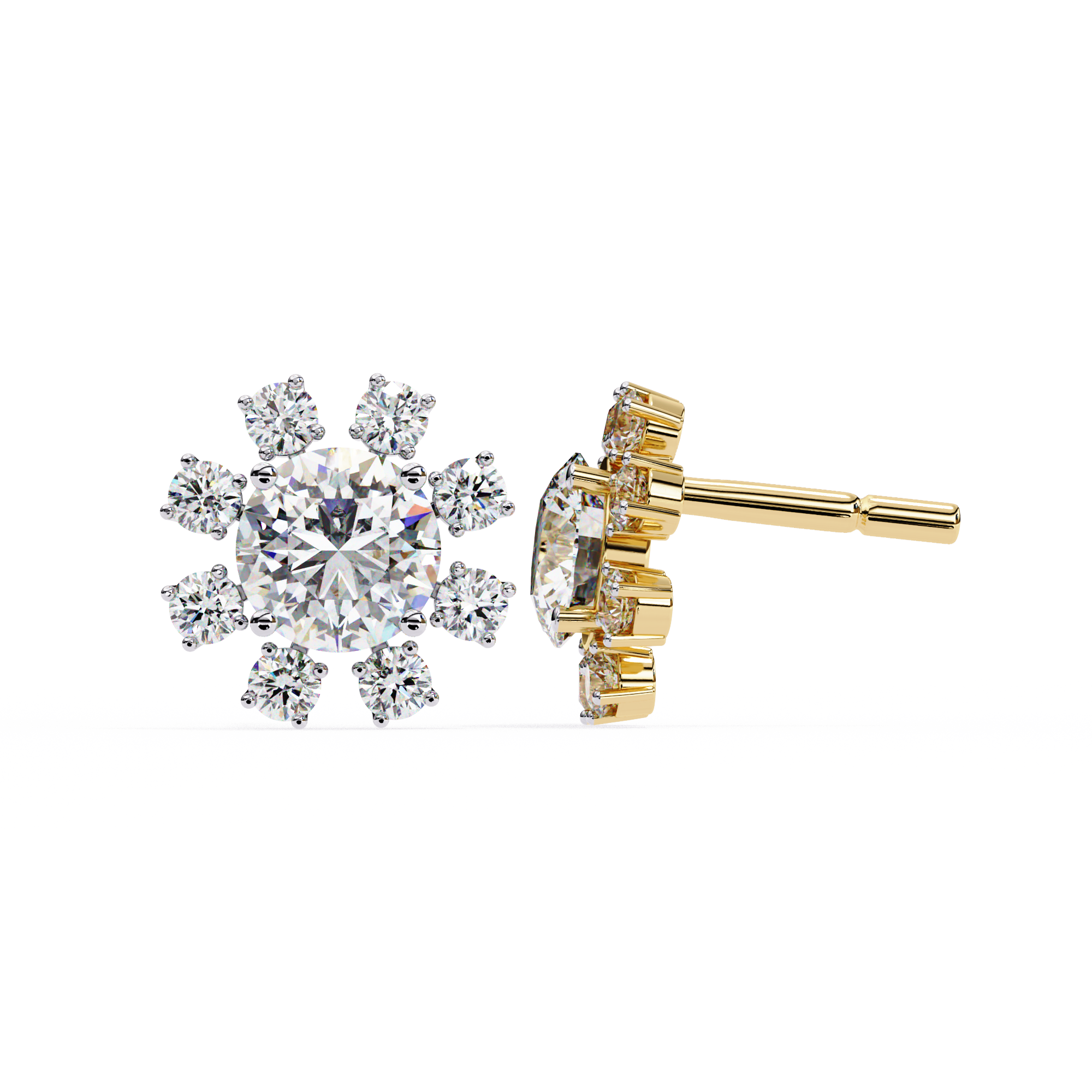 Emilia Round Diamond Earrings