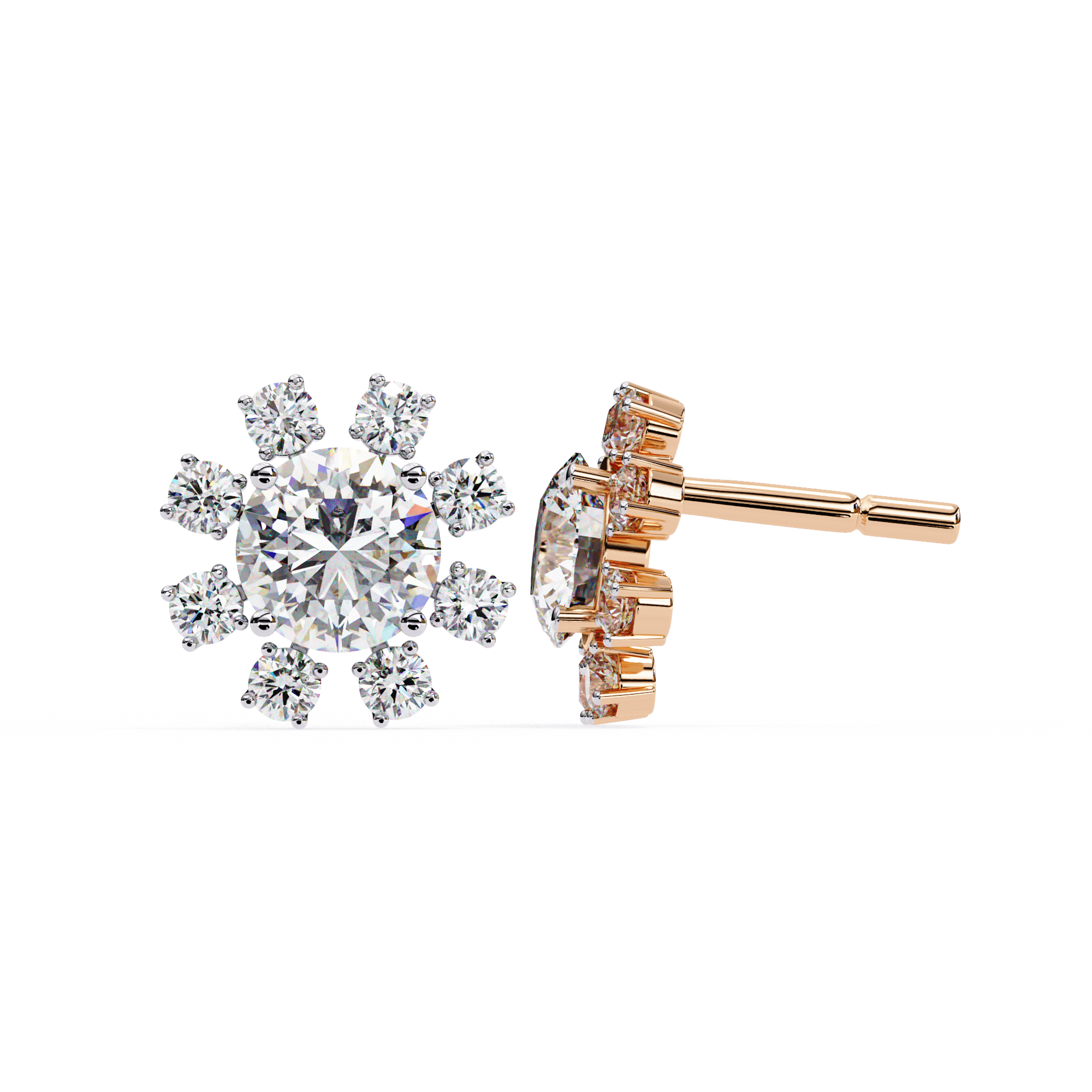 Emilia Round Diamond Earrings