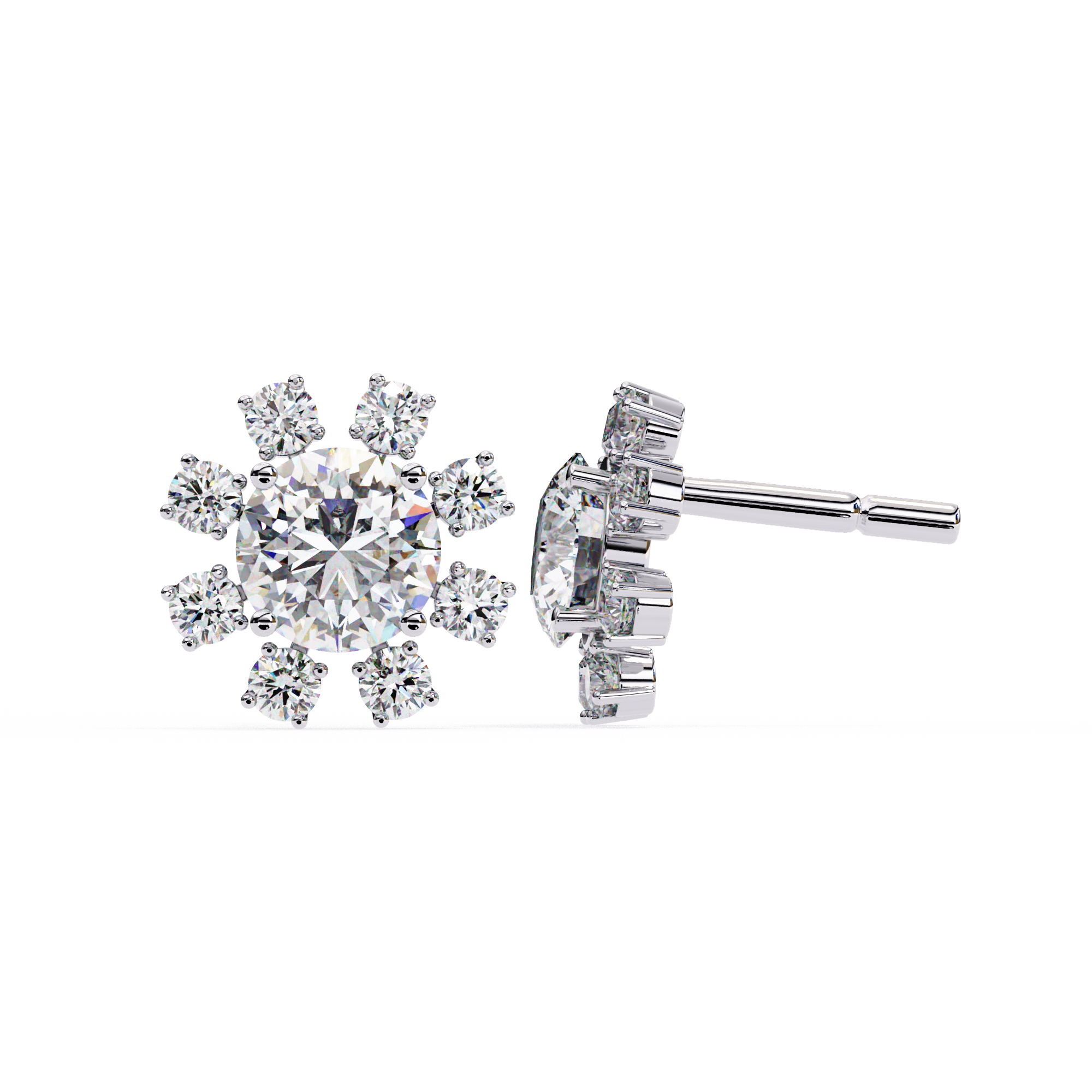 Emilia Round Diamond Earrings