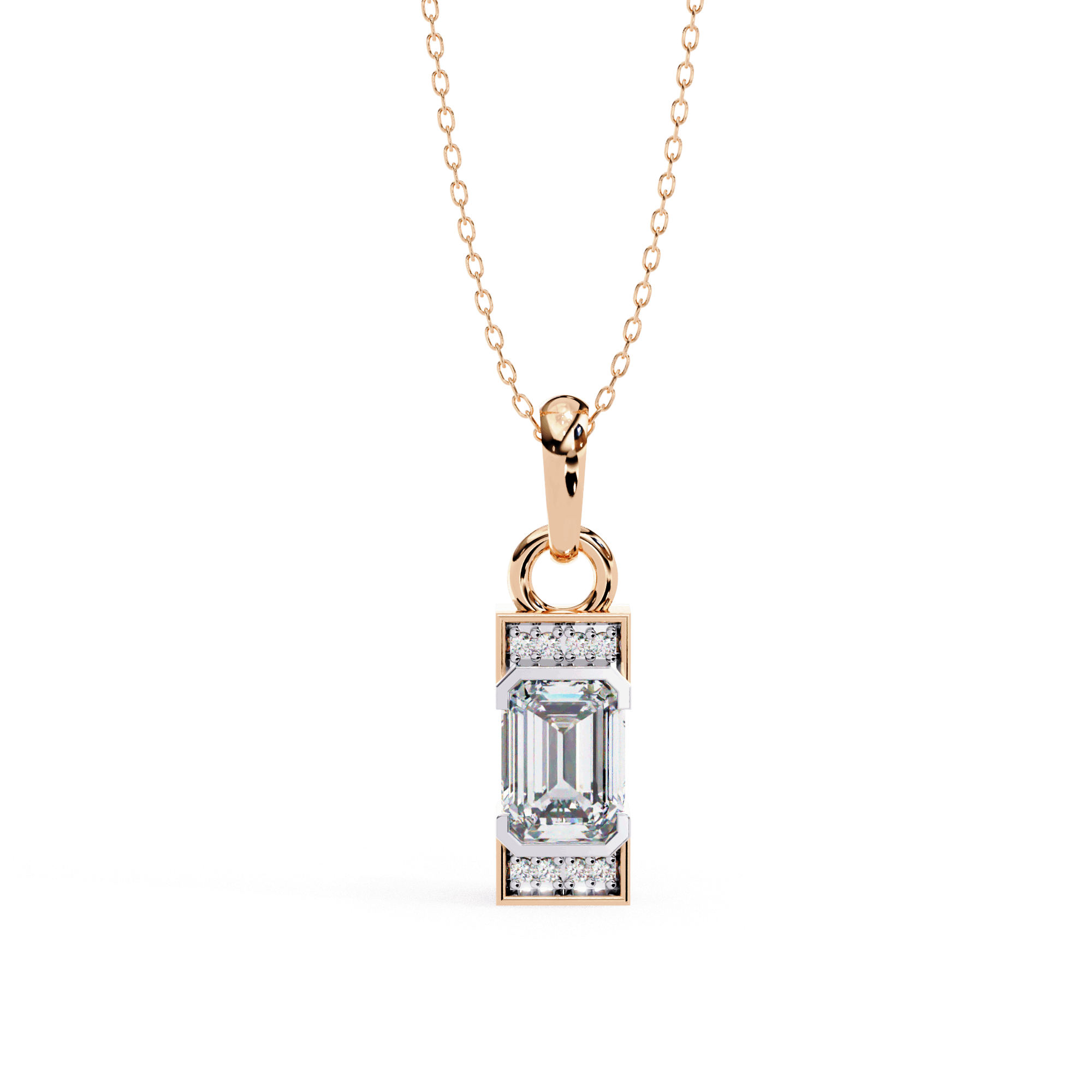 Aurora Emerald Diamond Pendant