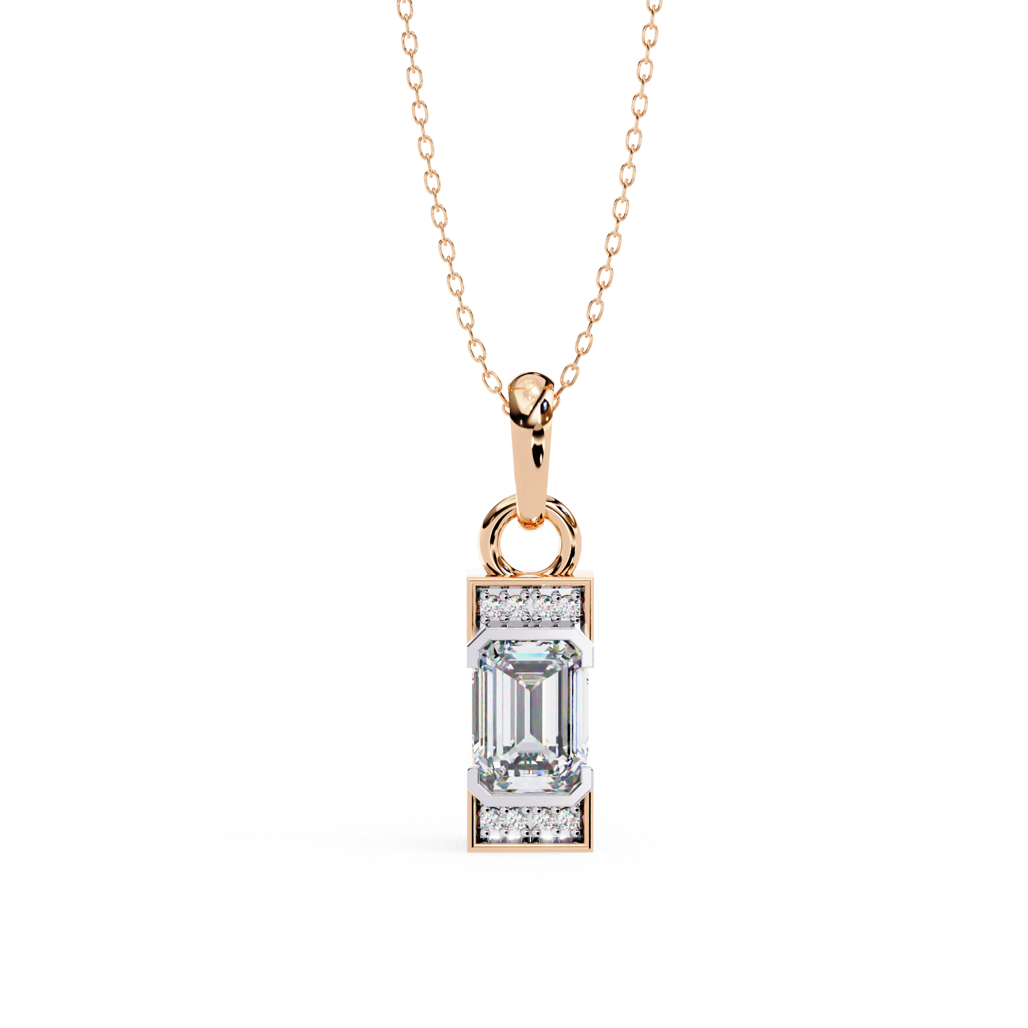 Aurora Emerald Diamond Pendant