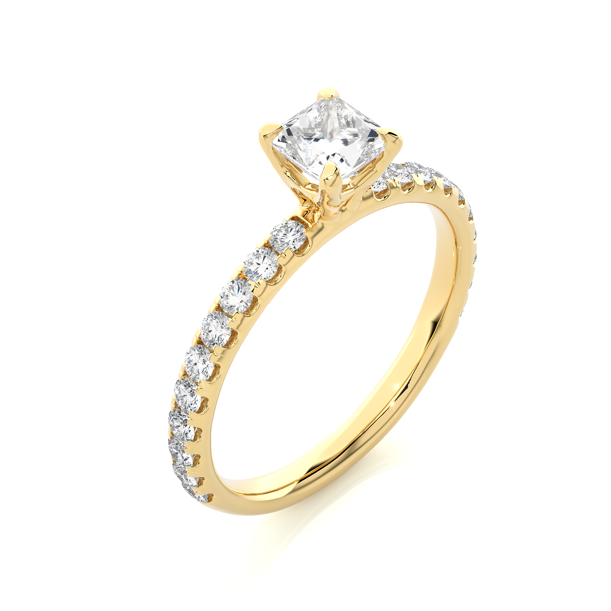 "1.01Ct Solitaire Diamond Round Cut Ring in 14Kt Yellow Gold - Blu Diamonds"