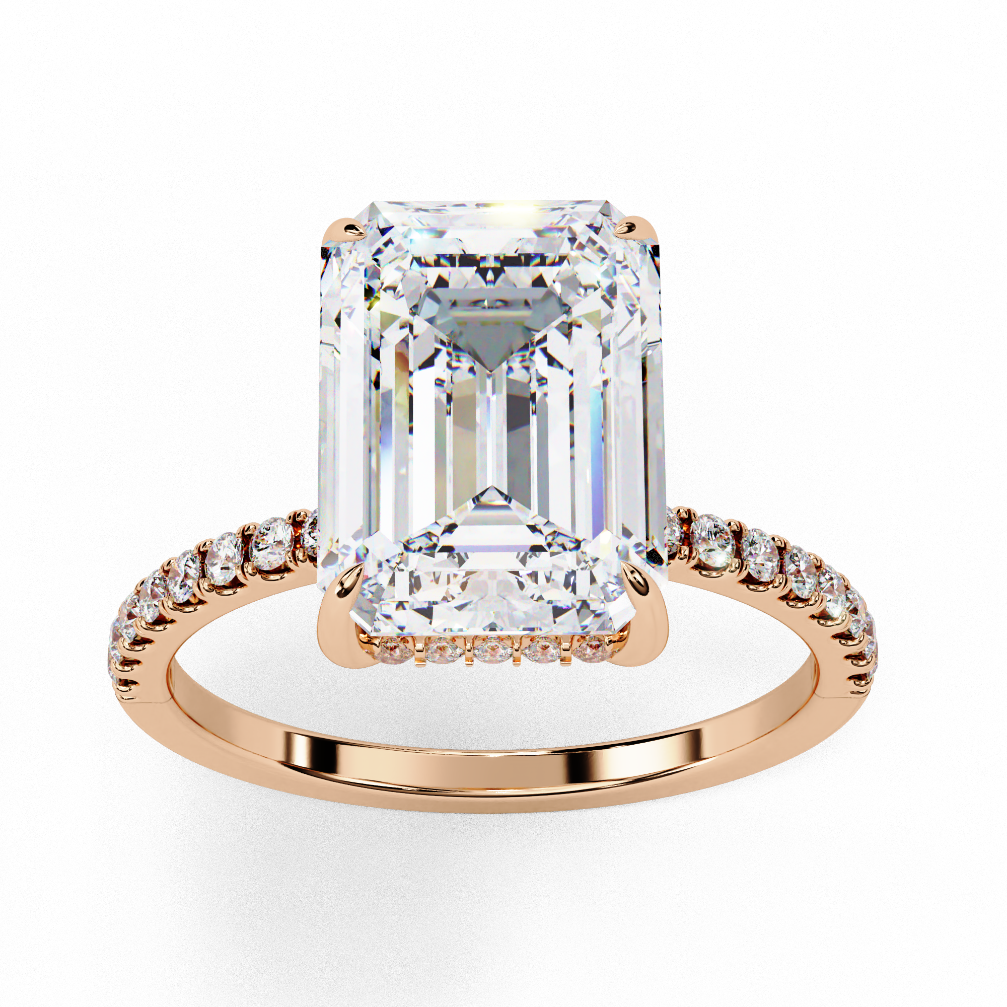 Regal Emerald Diamond Ring