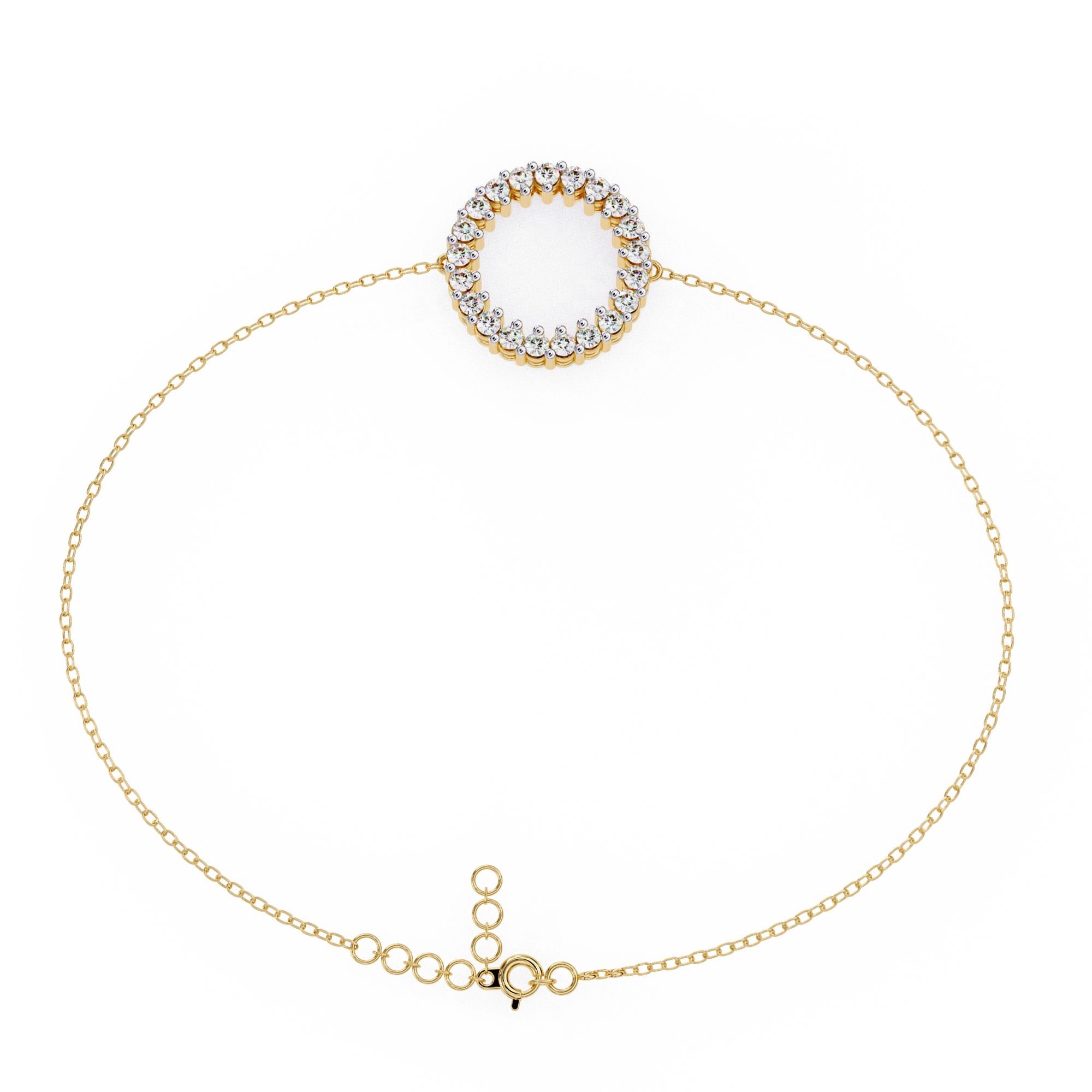 Eternal Bond Round Diamond Friendship Bracelet
