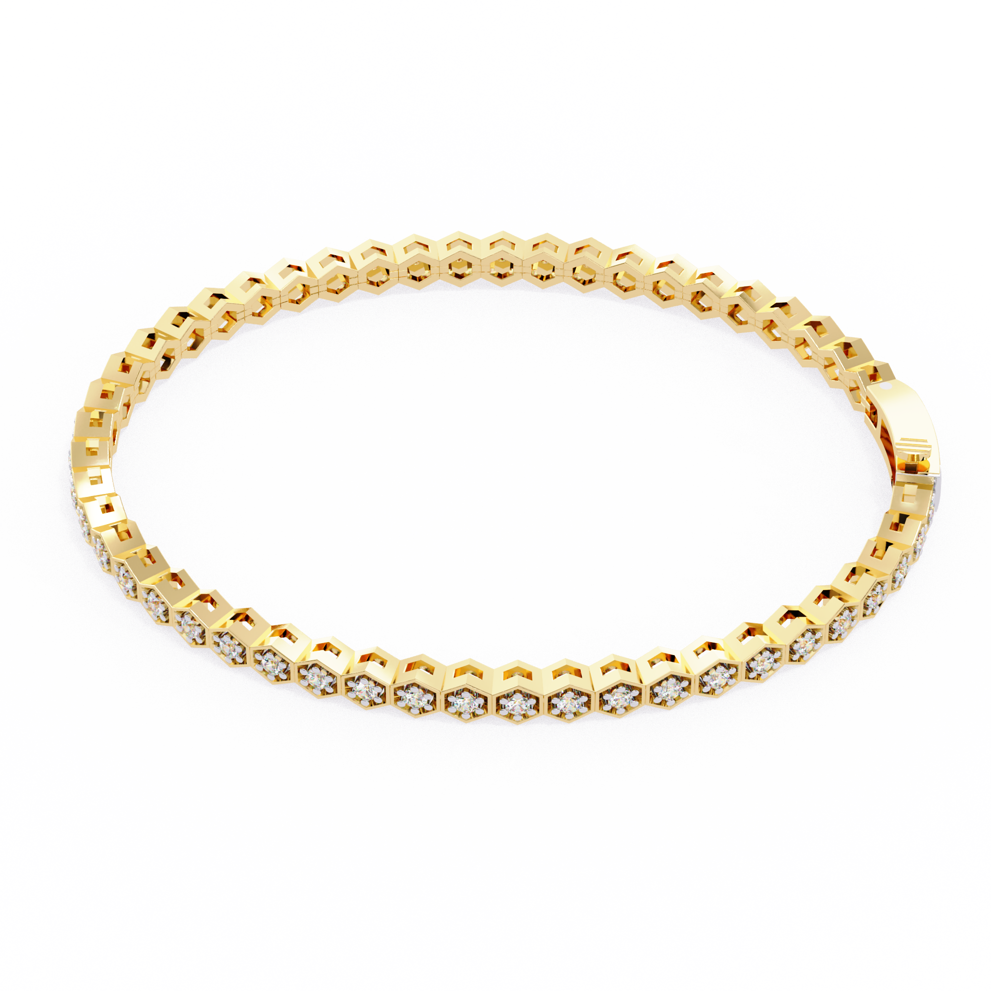 Majestic Glow Round Diamond Tennis Bracelet