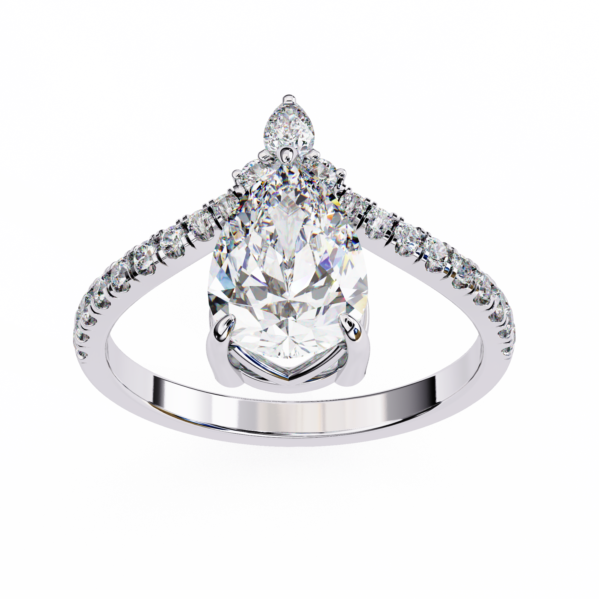 Luminous Pear Diamond Ring