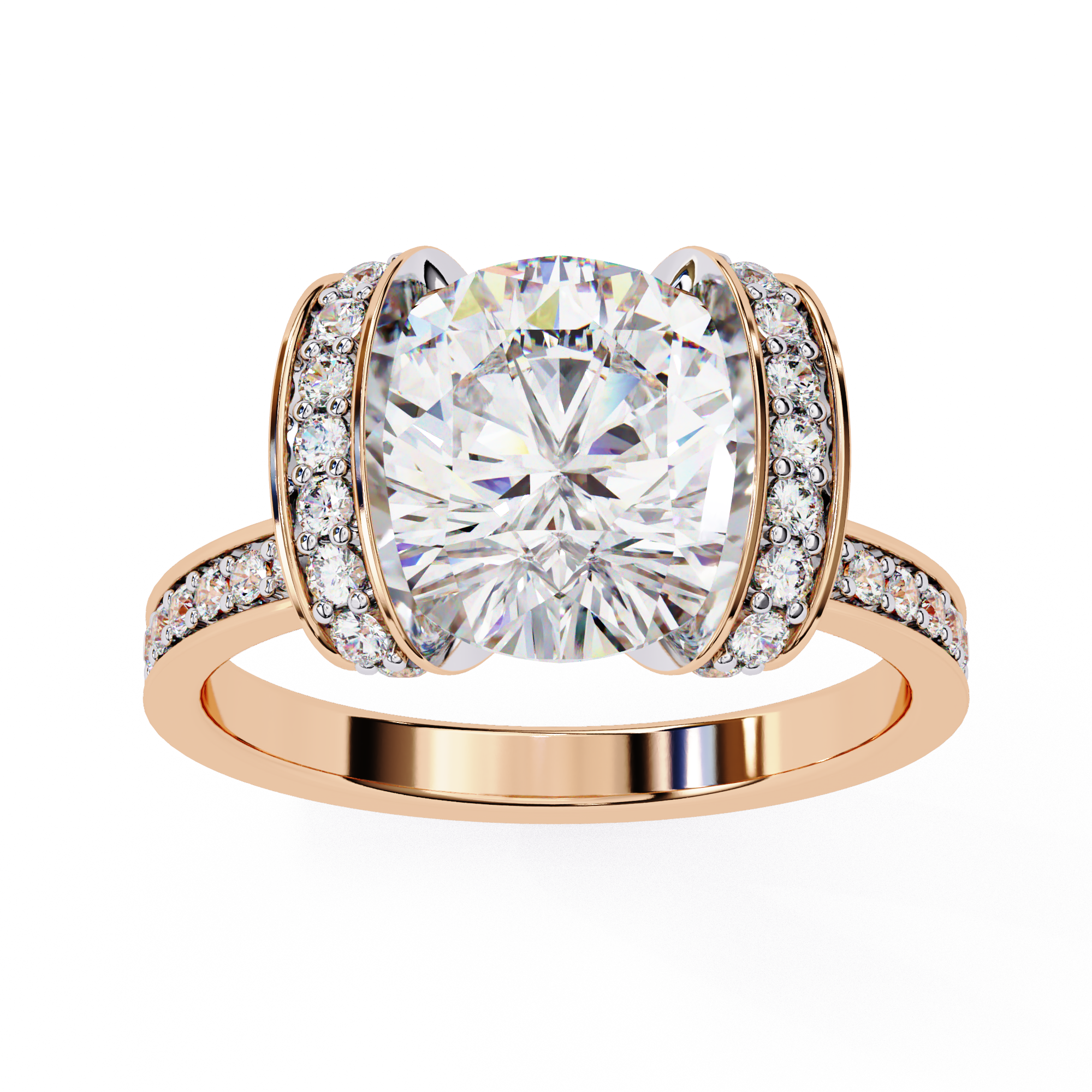 Radiance Halo Diamond Ring