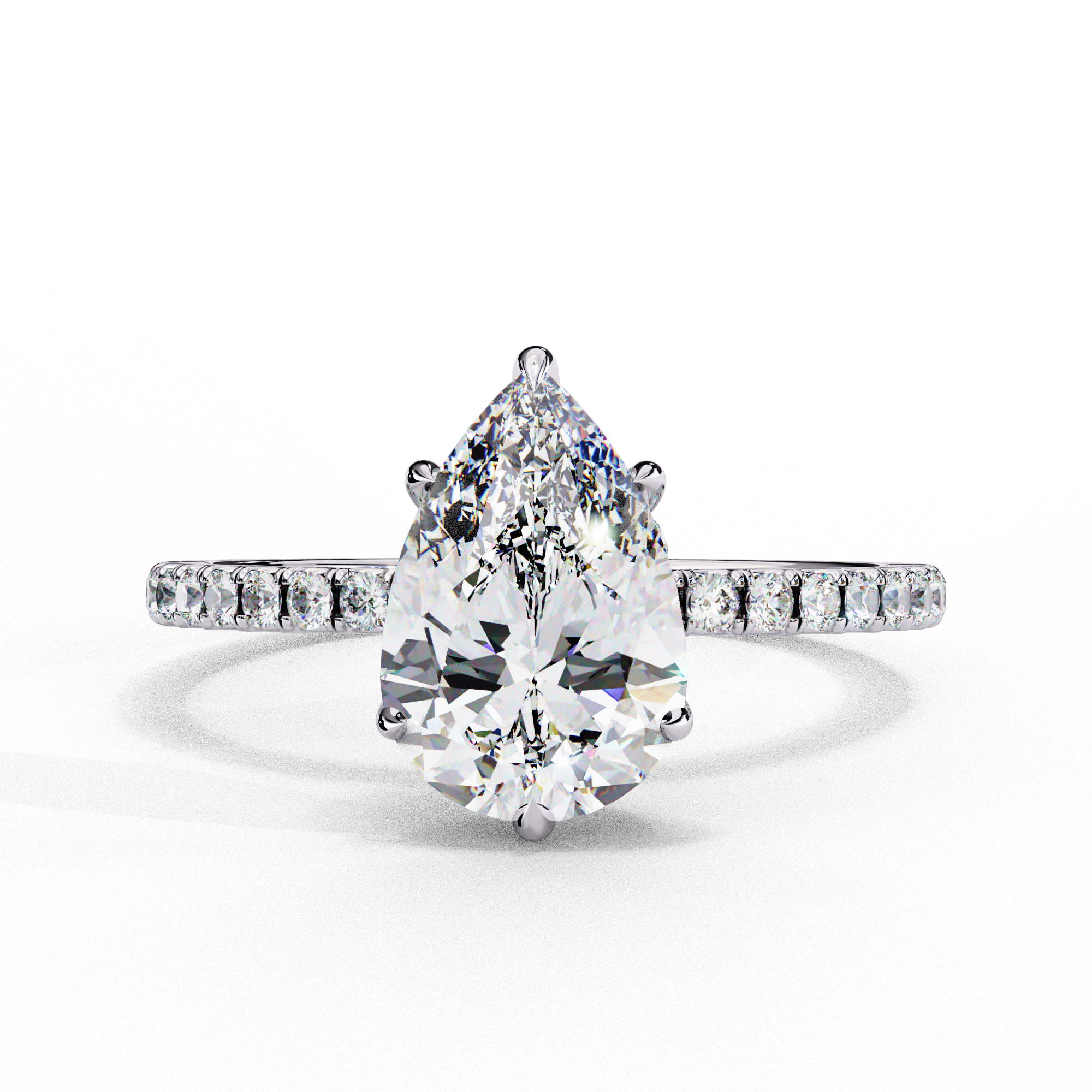 Aurelle Pear Diamond Ring