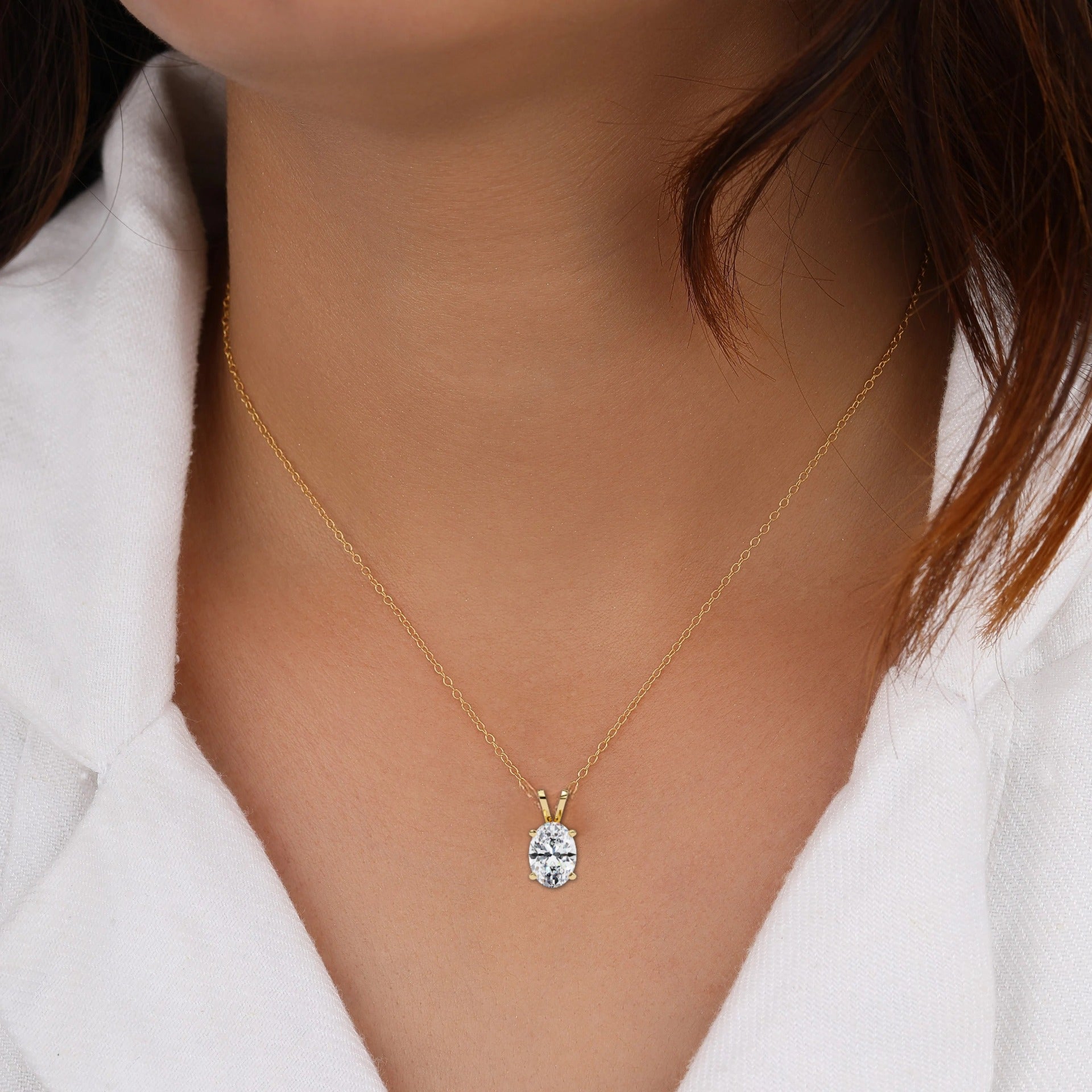 Luxe Oval Diamond Pendant