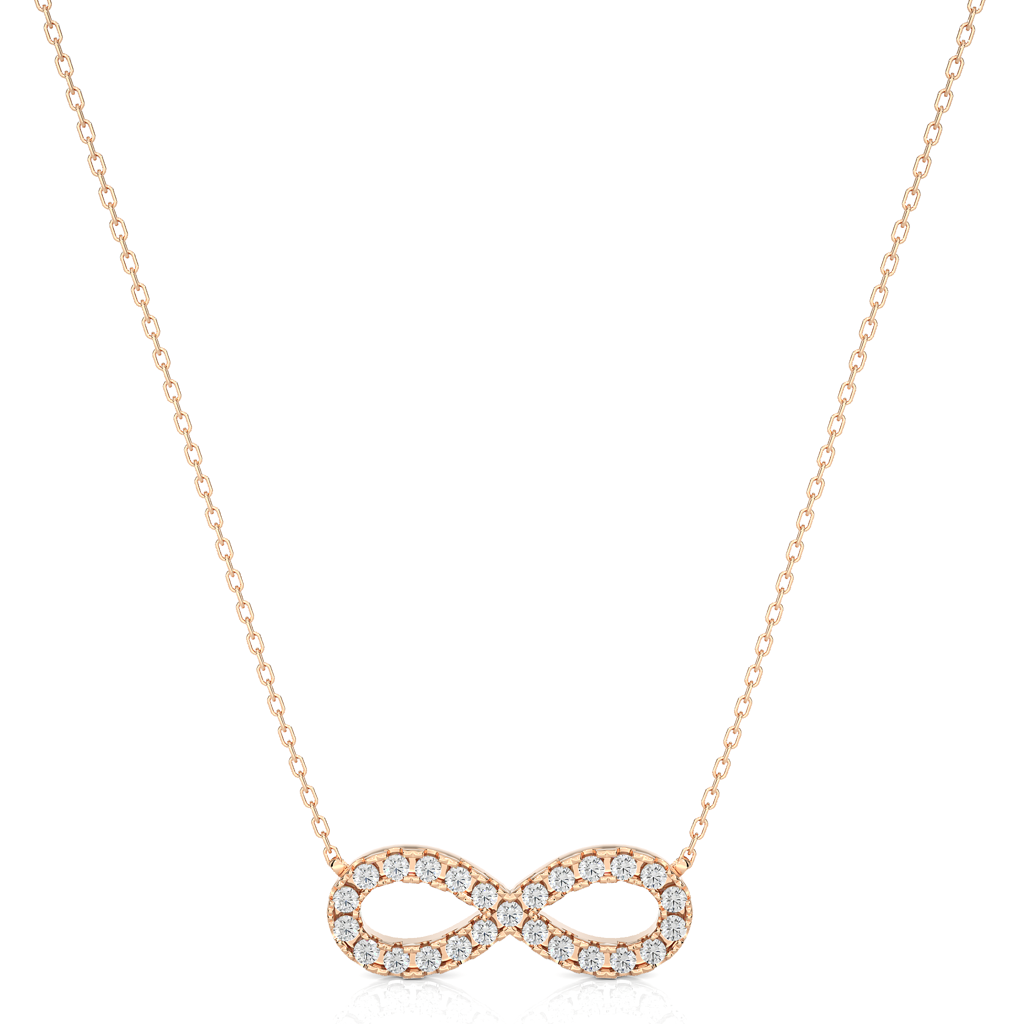 14K White Yellow Rose Gold Heart Diamond Pendant with 18 Round Diamond Accents