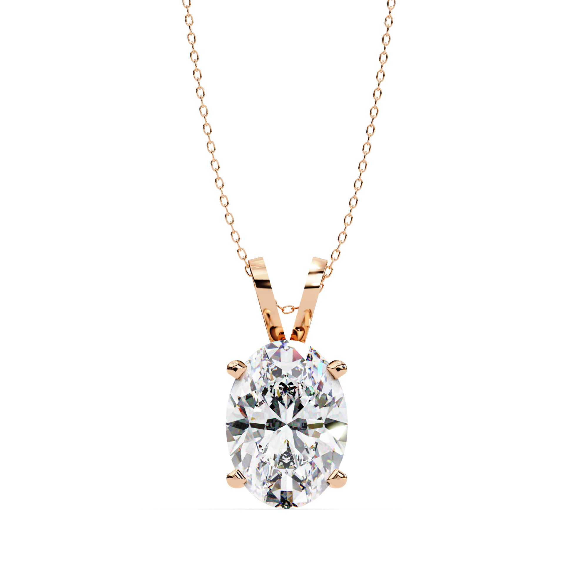Luxe Oval Diamond Pendant