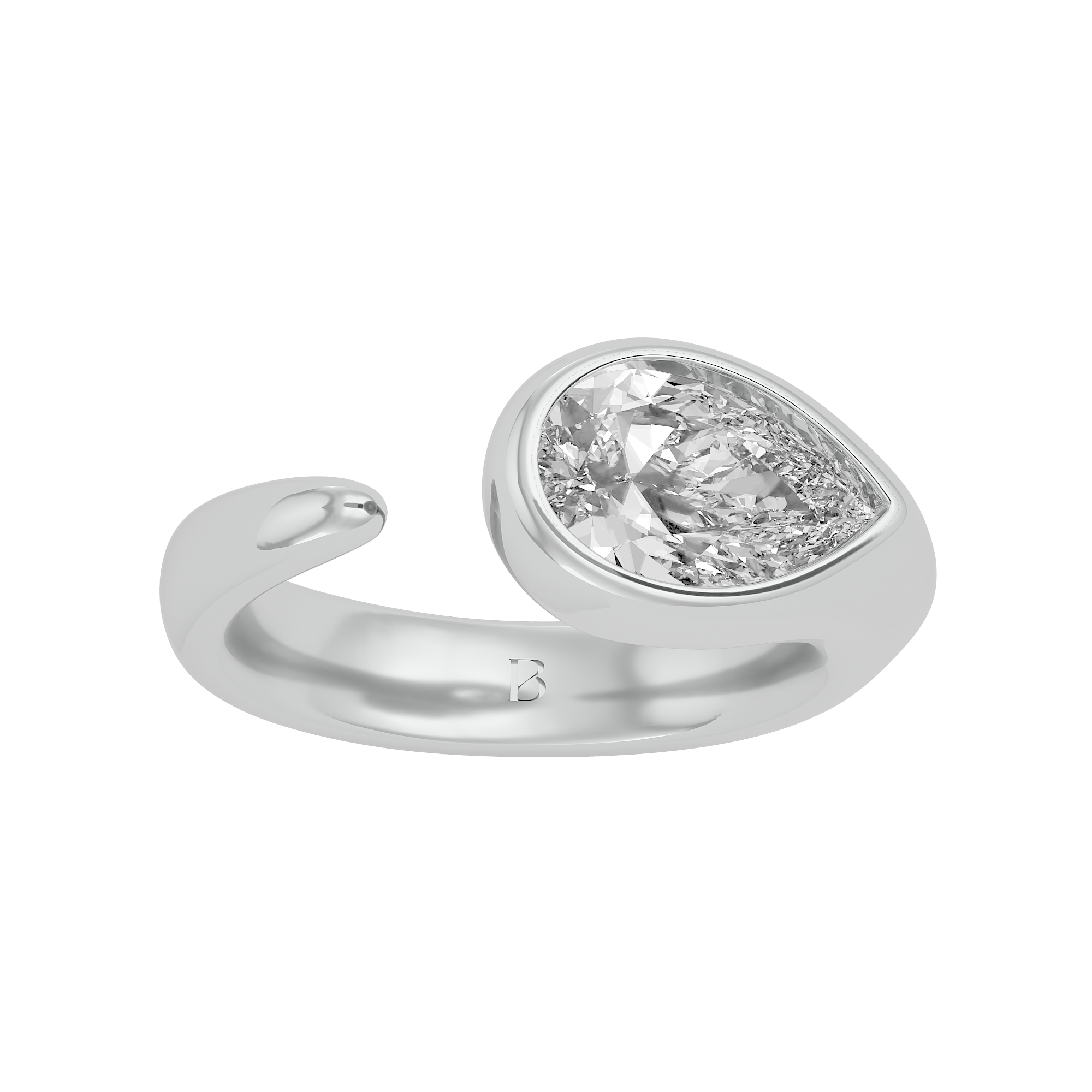 Radiant Solitaire Pear Ring